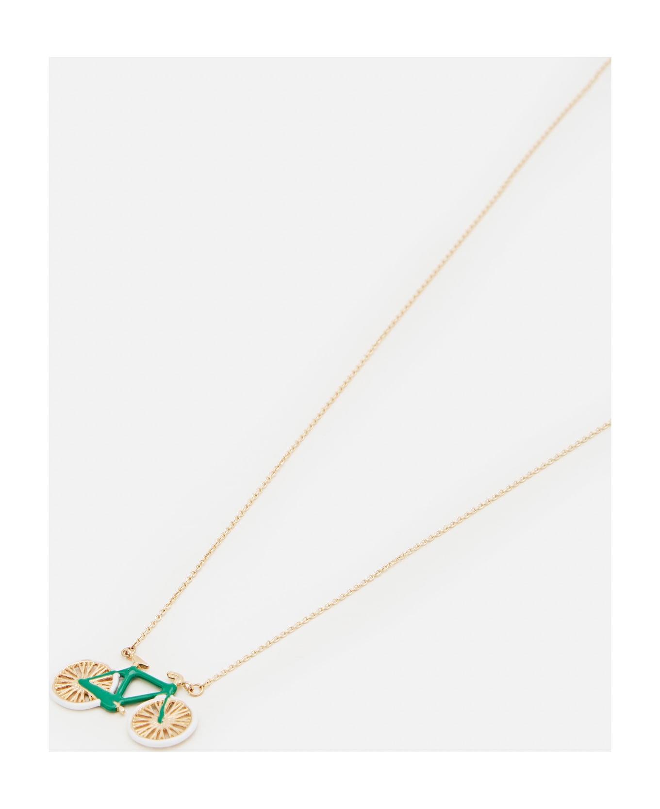 Aliita 9k Gold Bici Polished Necklace - Pistacchio Green+white/ ネックレス