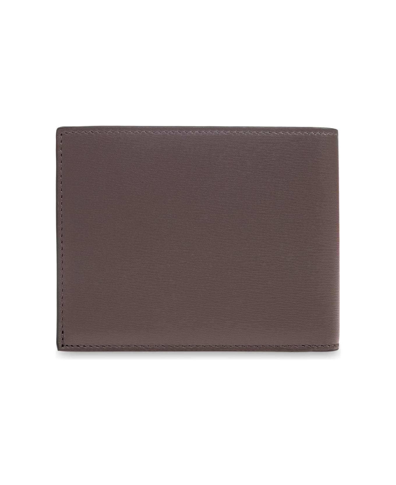 Ferragamo Leather Wallet With Logo - MAJOR BROWN