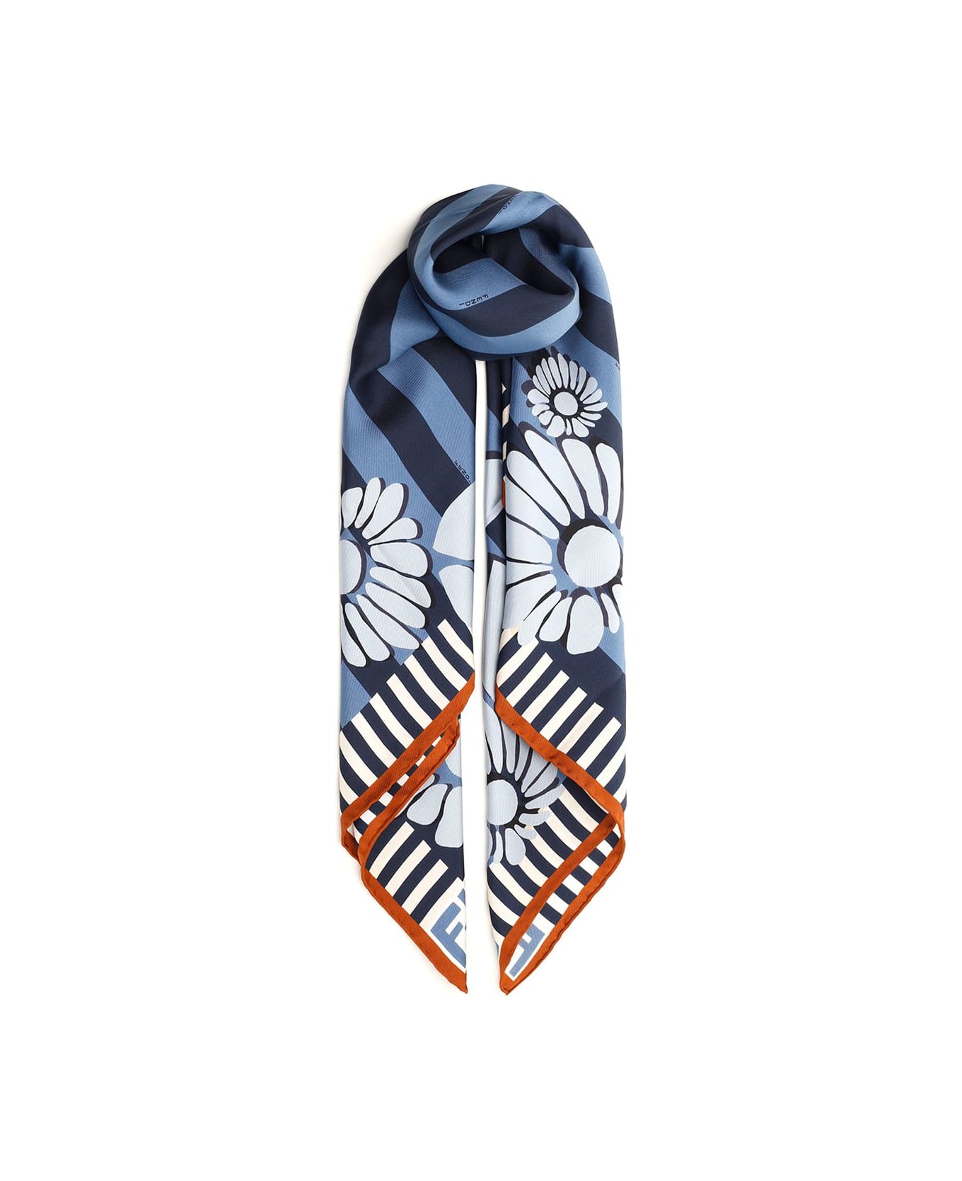 Fendi Silk Foulard Peekaboo Print - Blue