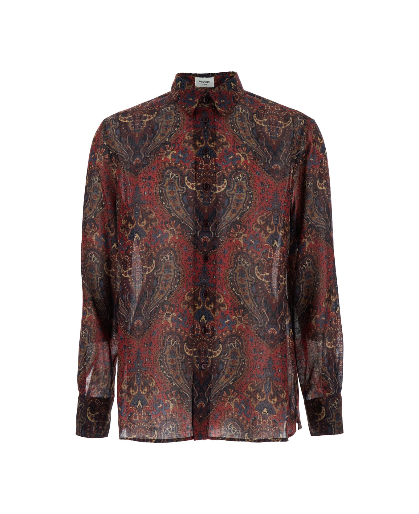 Saint Laurent Paisley Print Shirt - Brown