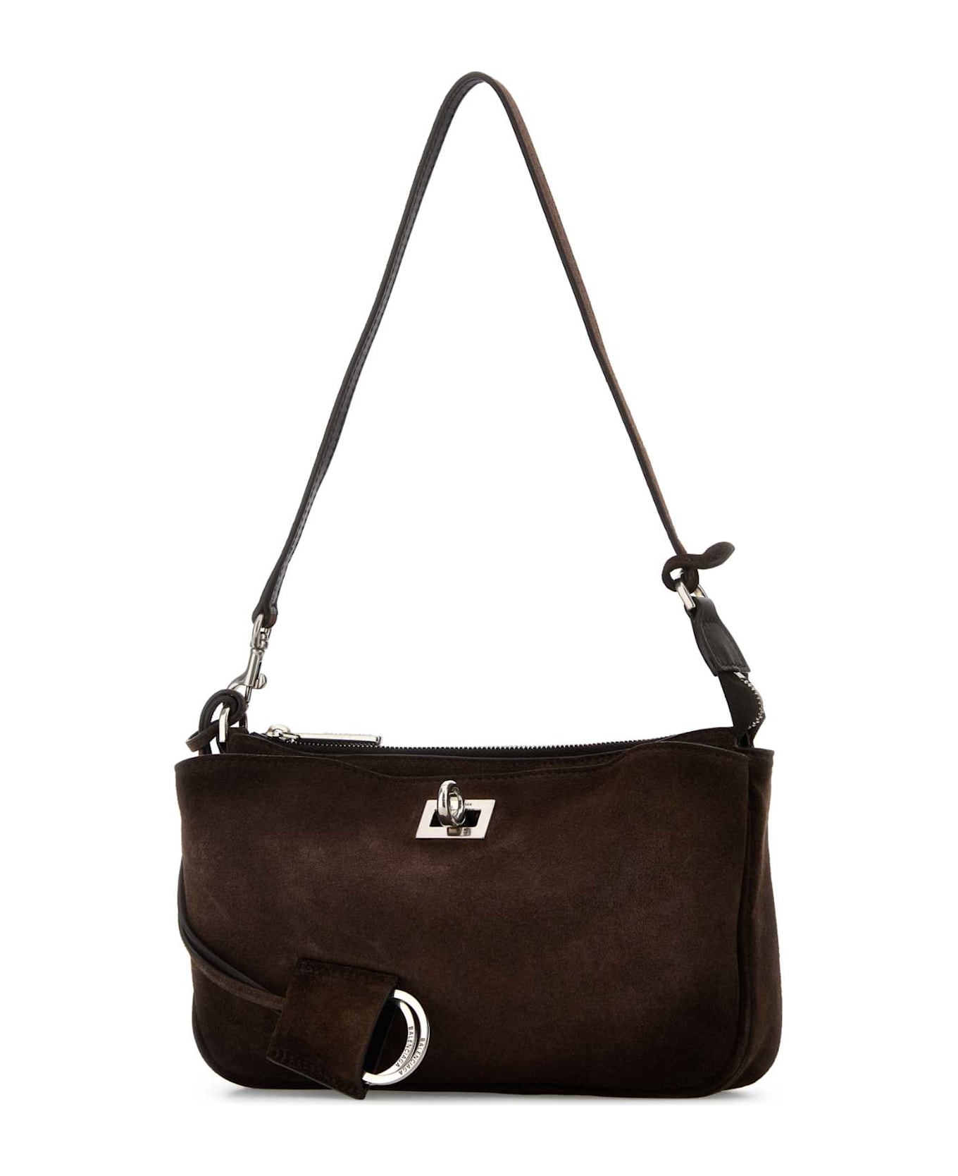 Balenciaga Brown Suede Rodeo Shoulder Bag - LIGHT ESPRESSO