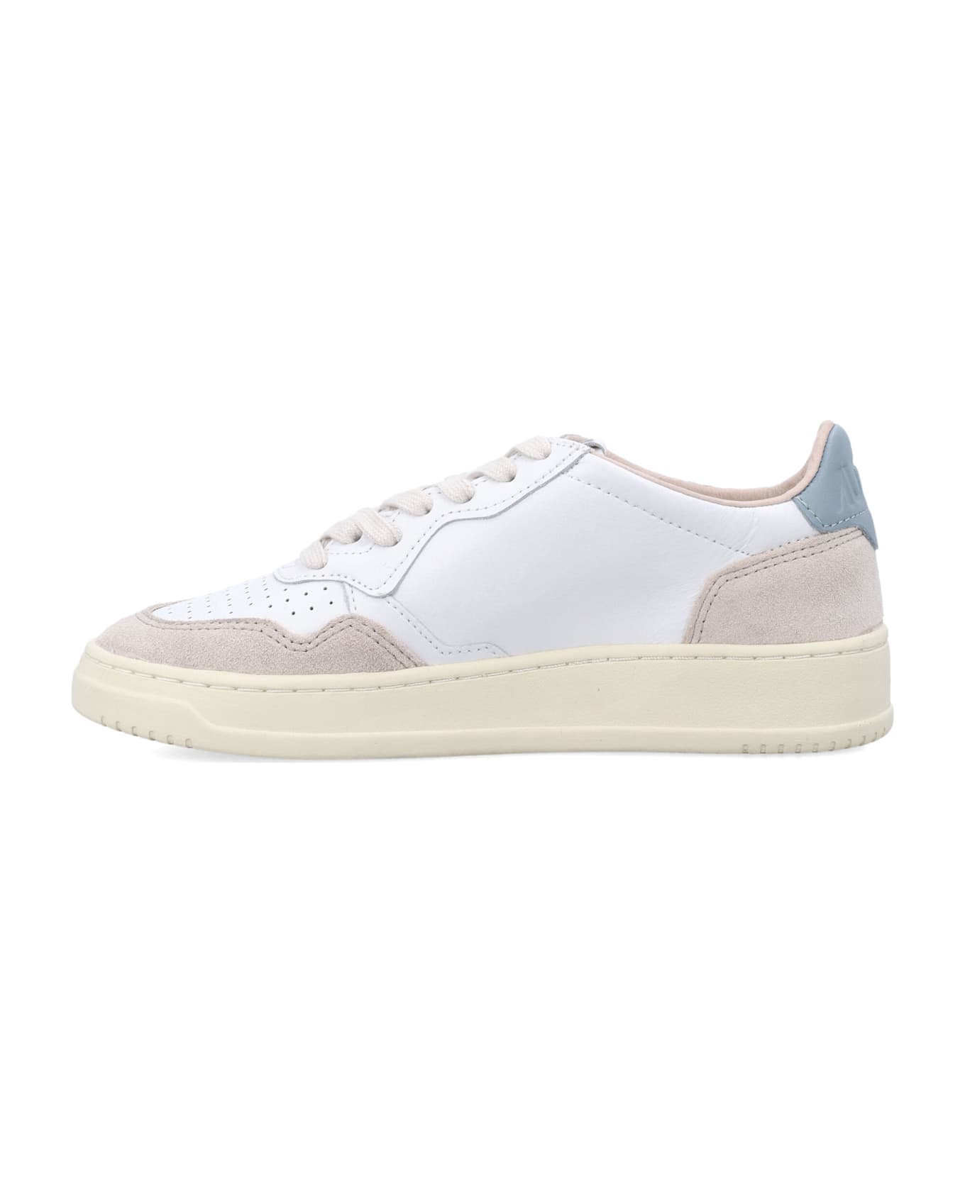 Autry Medalist Low-top Sneakers - LEAT/SUEDE WHT/SLVBLUE