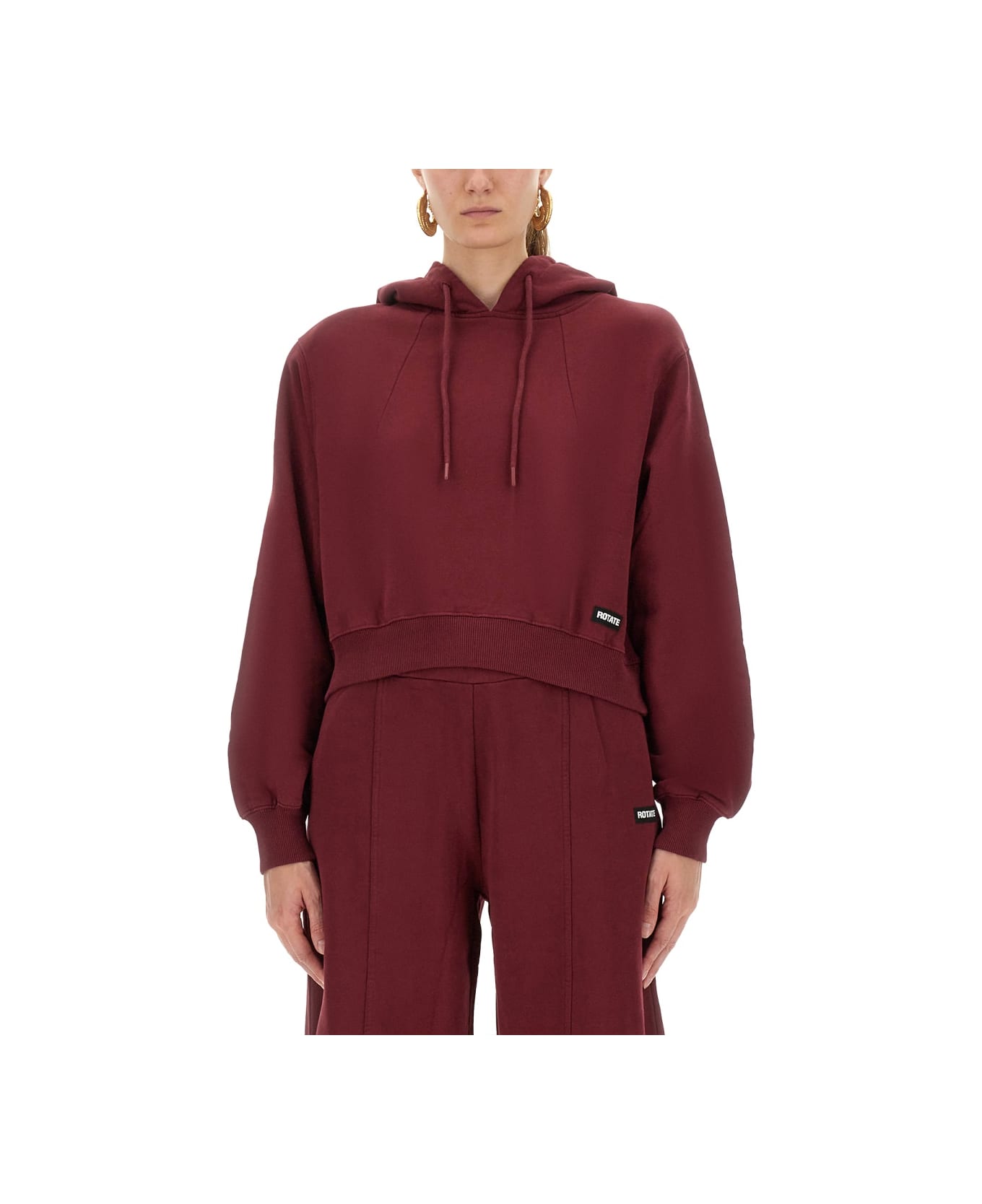 Rotate by Birger Christensen "terry Back" Hoodie - BORDEAUX