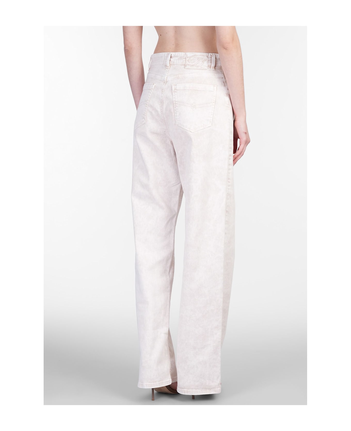 Blumarine Jeans In Rose-pink Cotton - rose-pink
