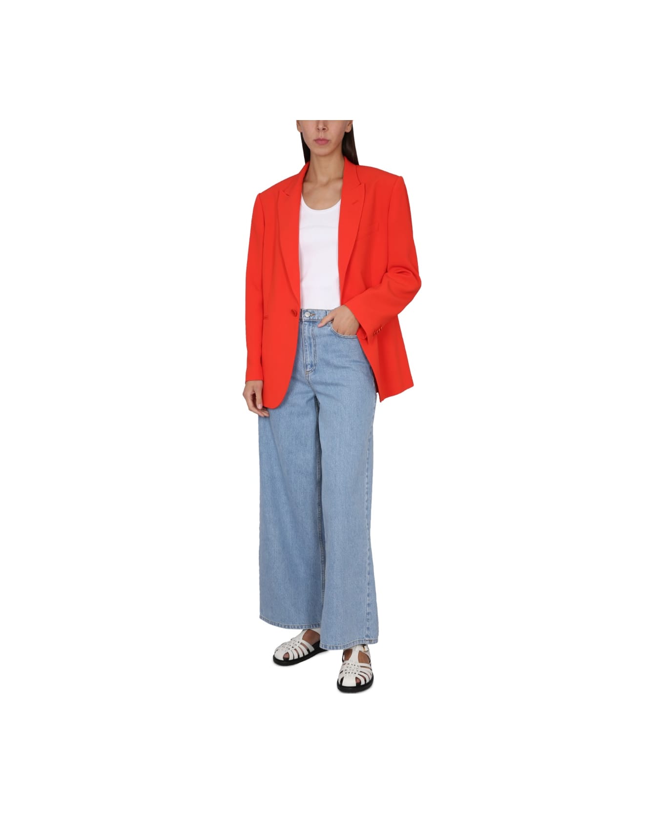 Aspesi Single-breasted Blazer - ORANGE