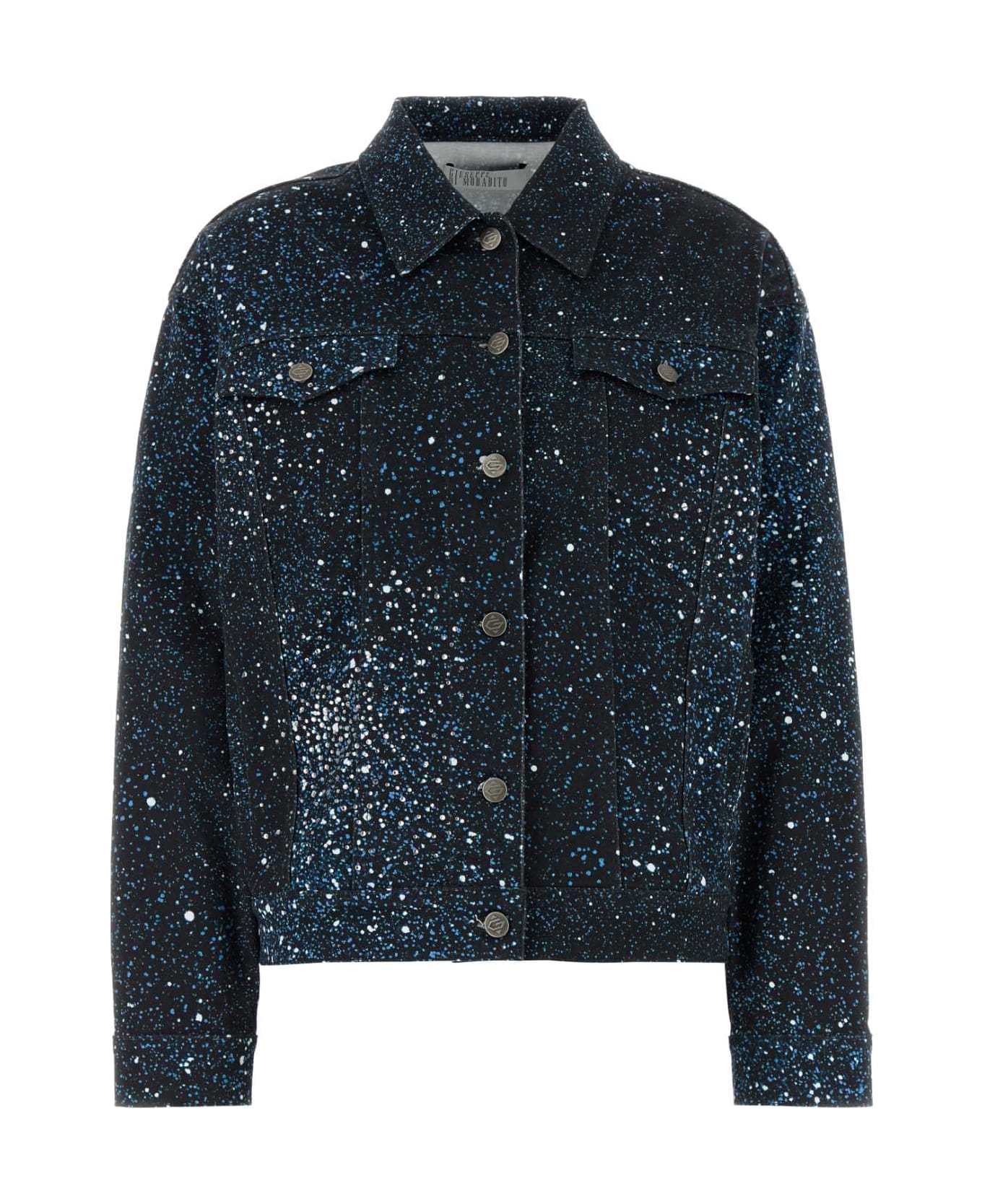 Giuseppe di Morabito Printed Stretch Denim Jacket - 89
