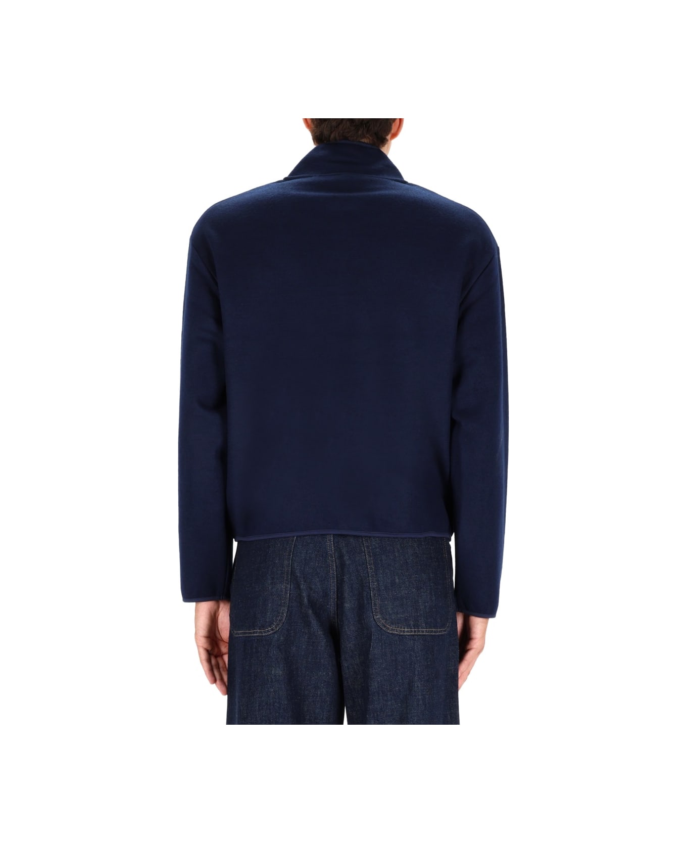 Sunflower Half Zipper Sweatshirt - BLUE