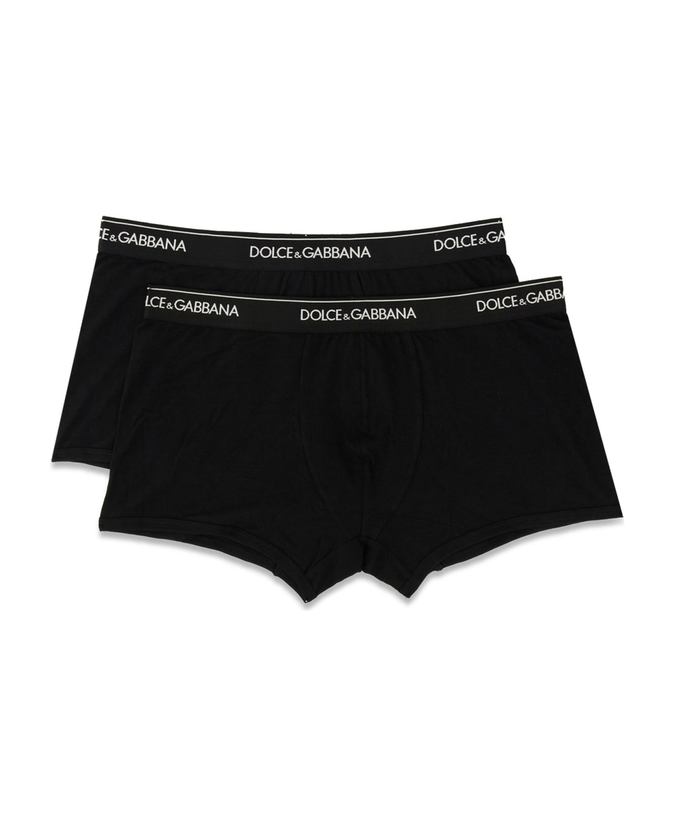 Dolce & Gabbana Pack Of Two Boxers - BLACK