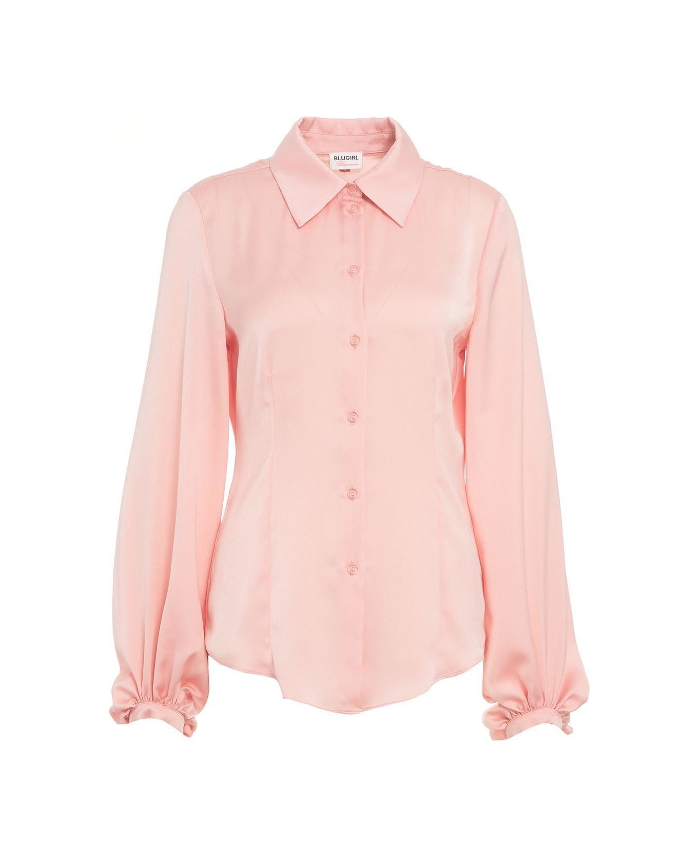 Blugirl Satin Button-up Shirt - Peach pearl シャツ