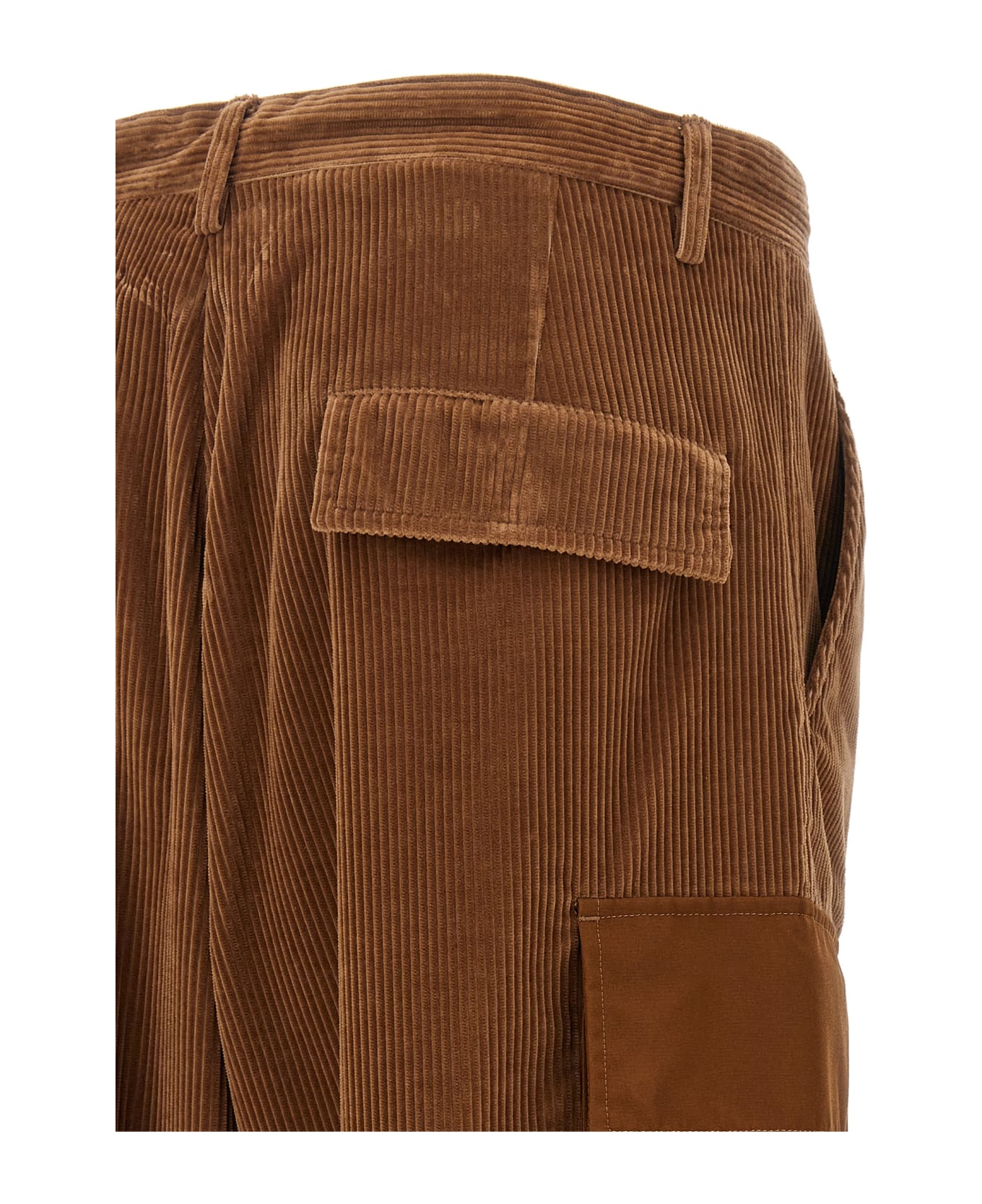 Moncler Ribbed Velvet Pants - Brown