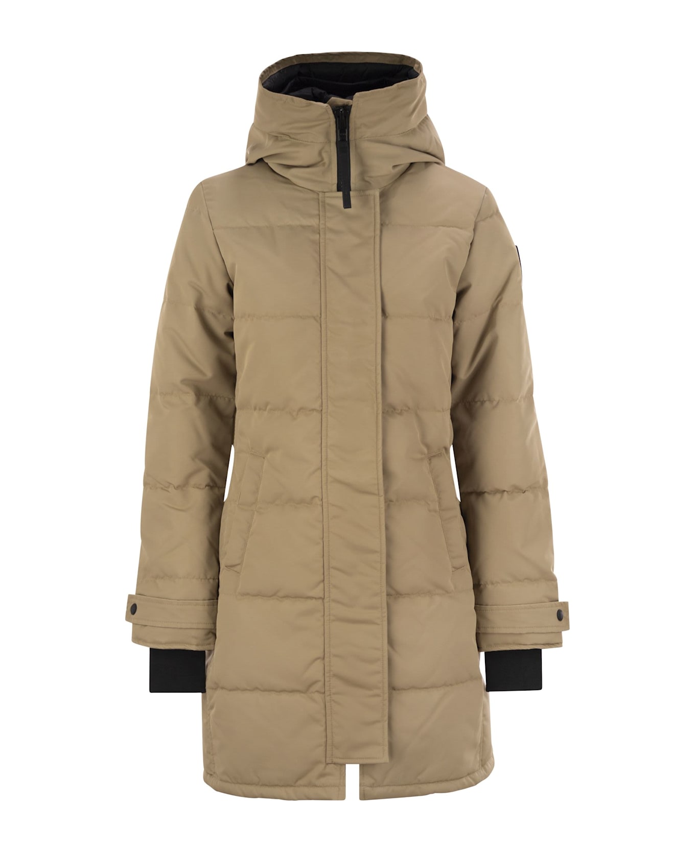 Canada Goose Shelburne - Padded Parka With Black Bagde - Sand