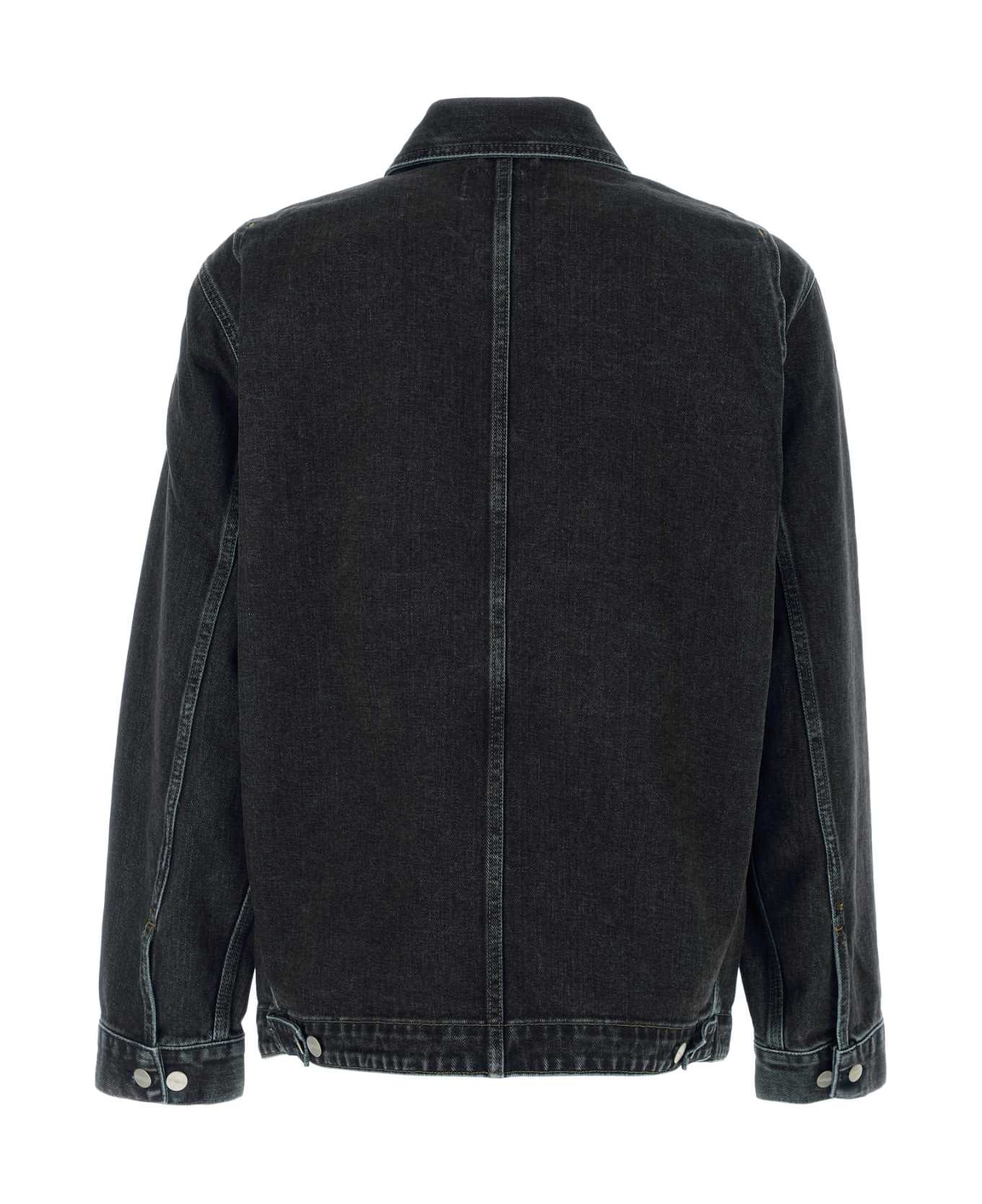 Carhartt Slate Denim Og Double Front Jacket - BLACKSTONEWASHED