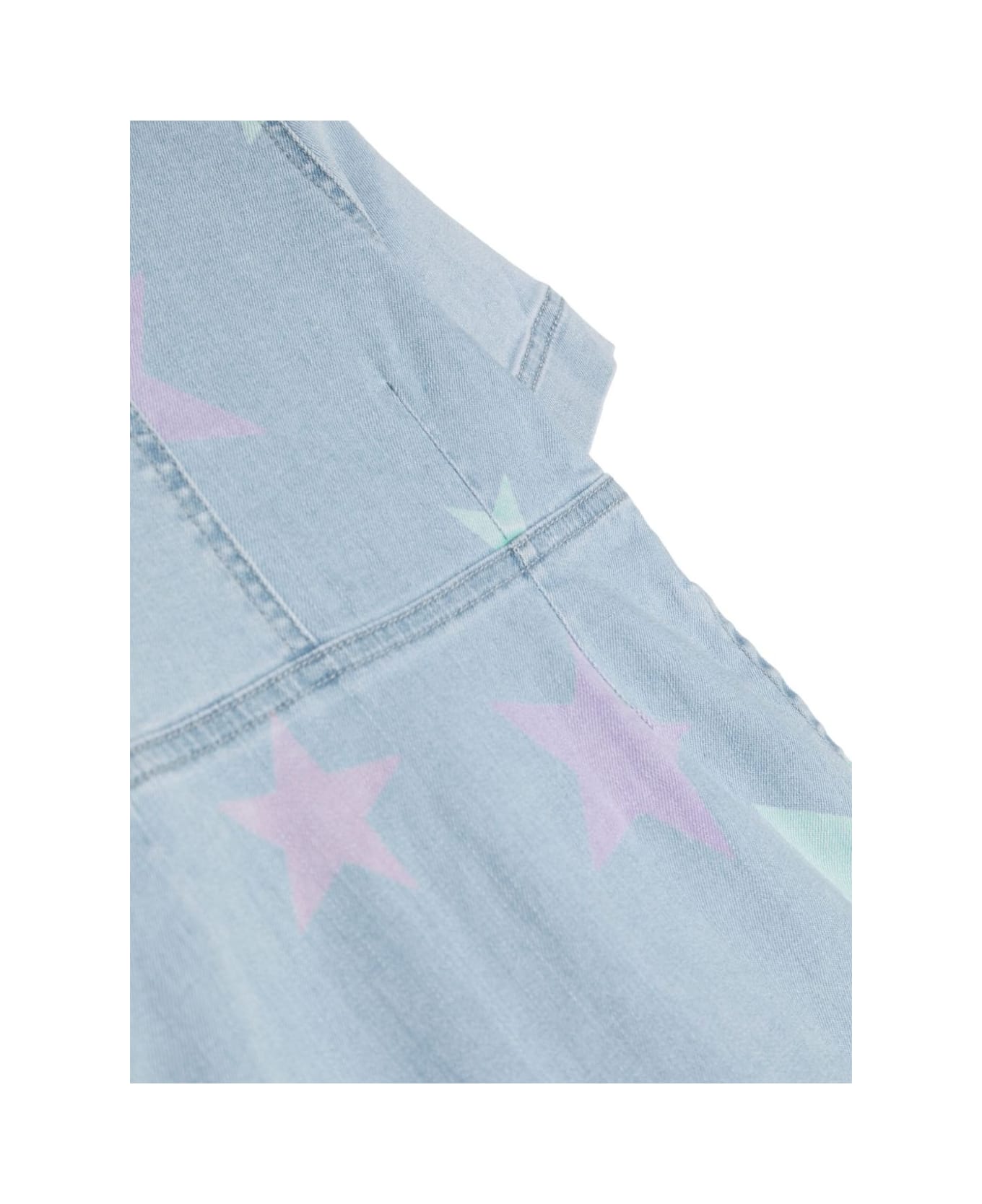 Stella McCartney Kids Denim T-shirt Dress With Star Print - Blue ワンピース＆ドレス