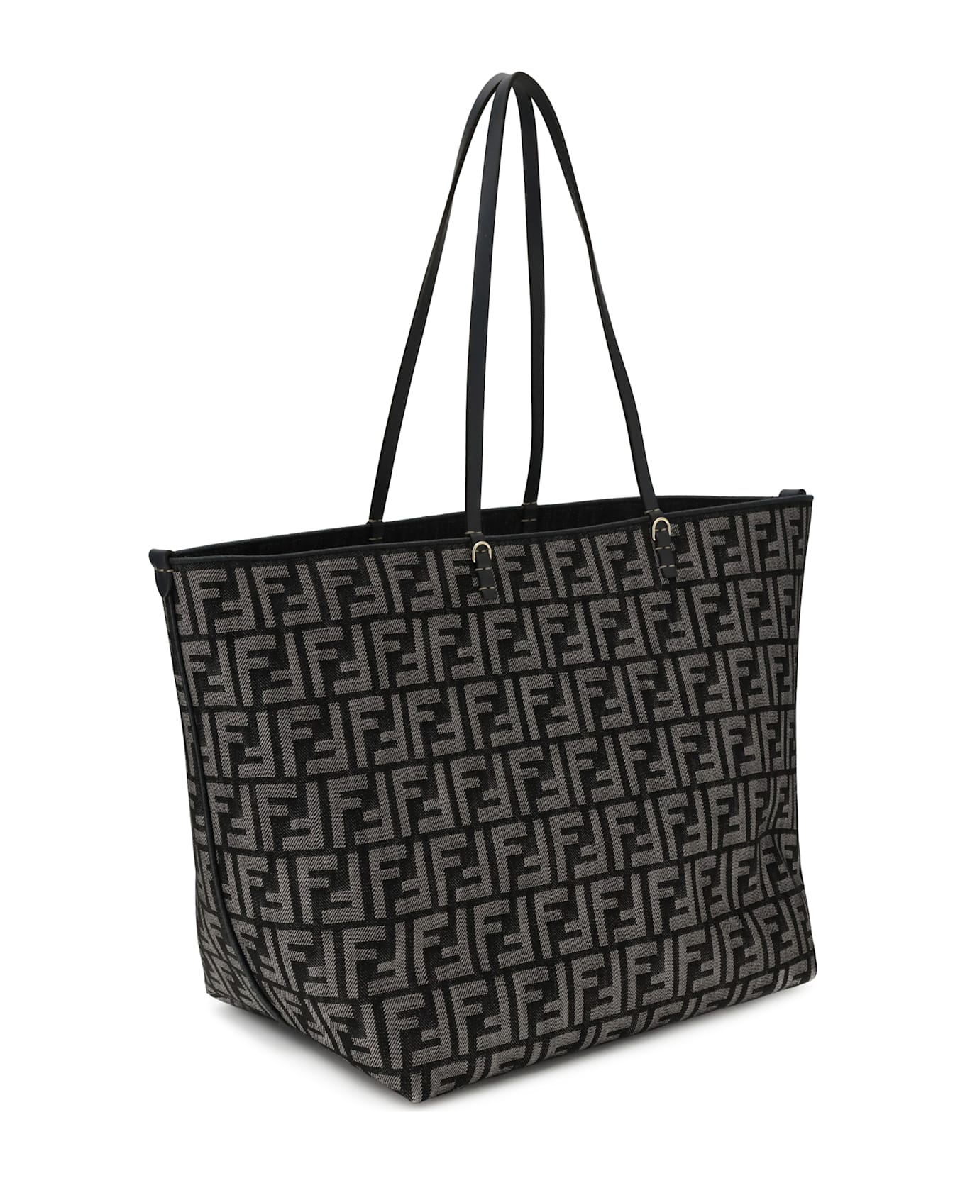Fendi Roll Large Shopper Bag With All-over Ff Motif