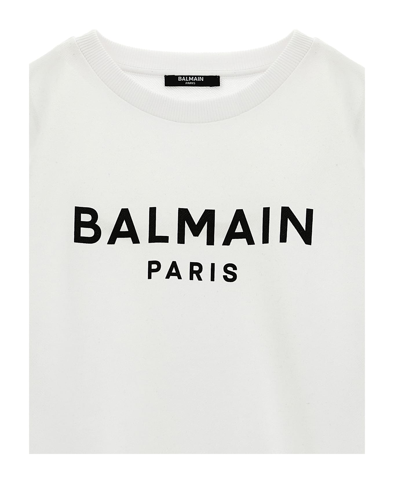 Balmain Logo Sweatshirt - White/Black