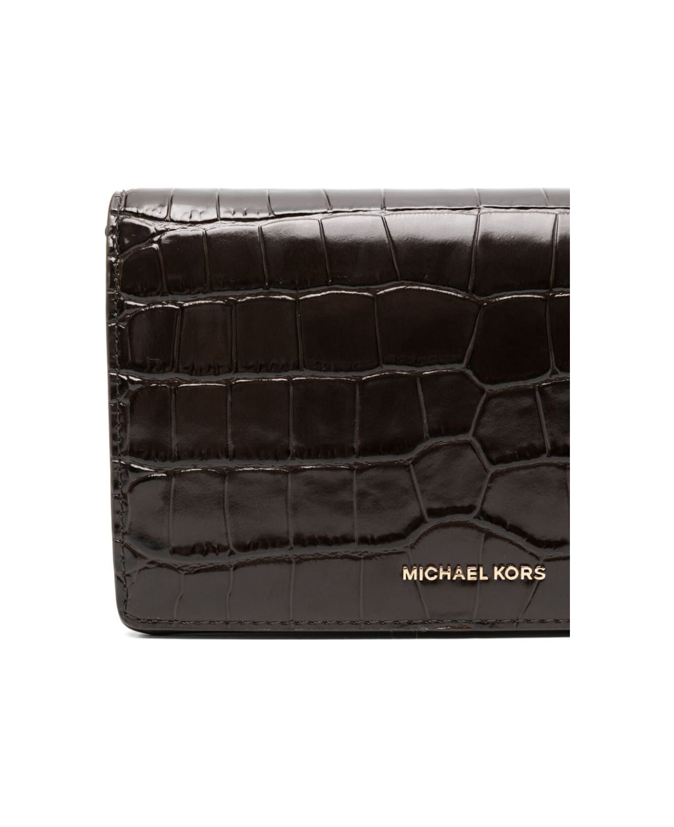 MICHAEL Michael Kors Medium Flap Chn Xbody - Chocolate