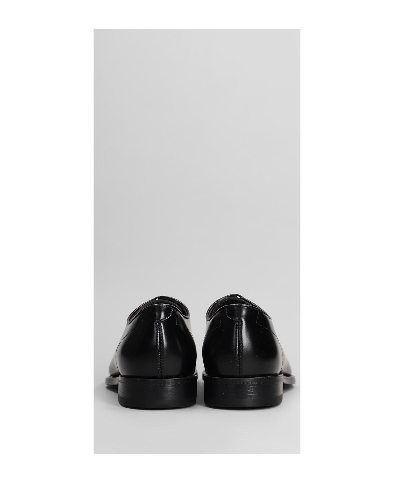 Green George Lace Up Shoes In Black Leather - black
