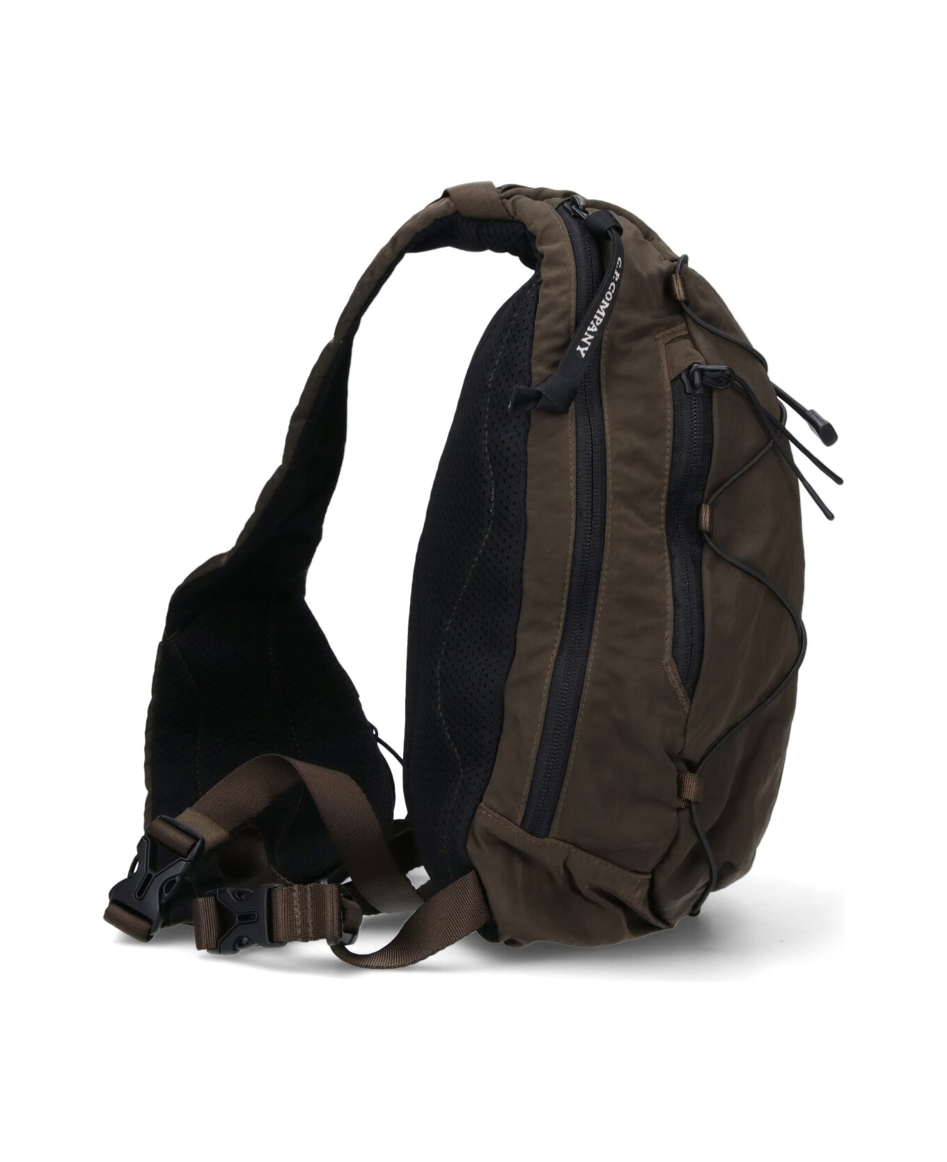 C.P. Company One-shoulder Logo Backpack - Green