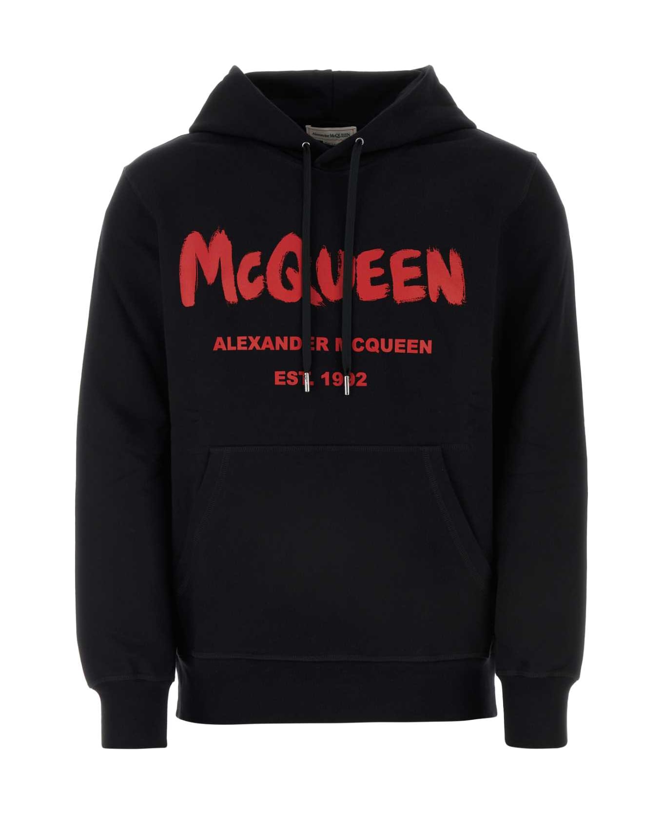 Alexander McQueen Black Cotton Sweatshirt - BLACKLUSTRED