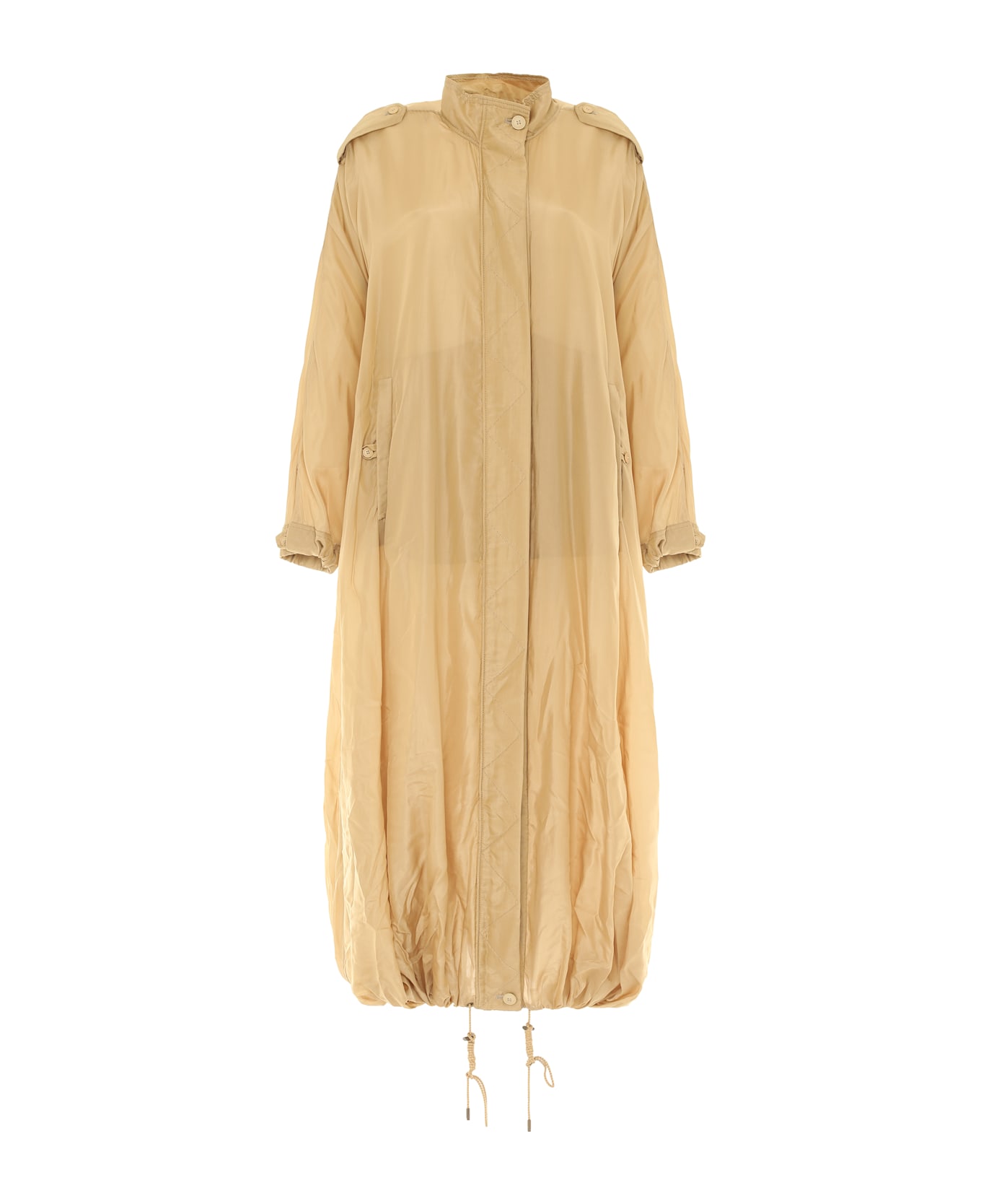 Alberta Ferretti Silk Blend Trench Coat - Ocher