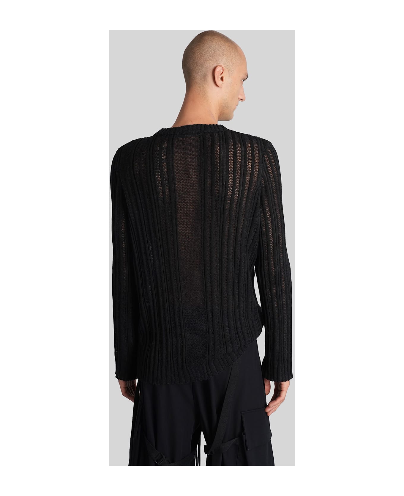 Ann Demeulemeester Halvar Knitwear In Black Cotton - BLACK