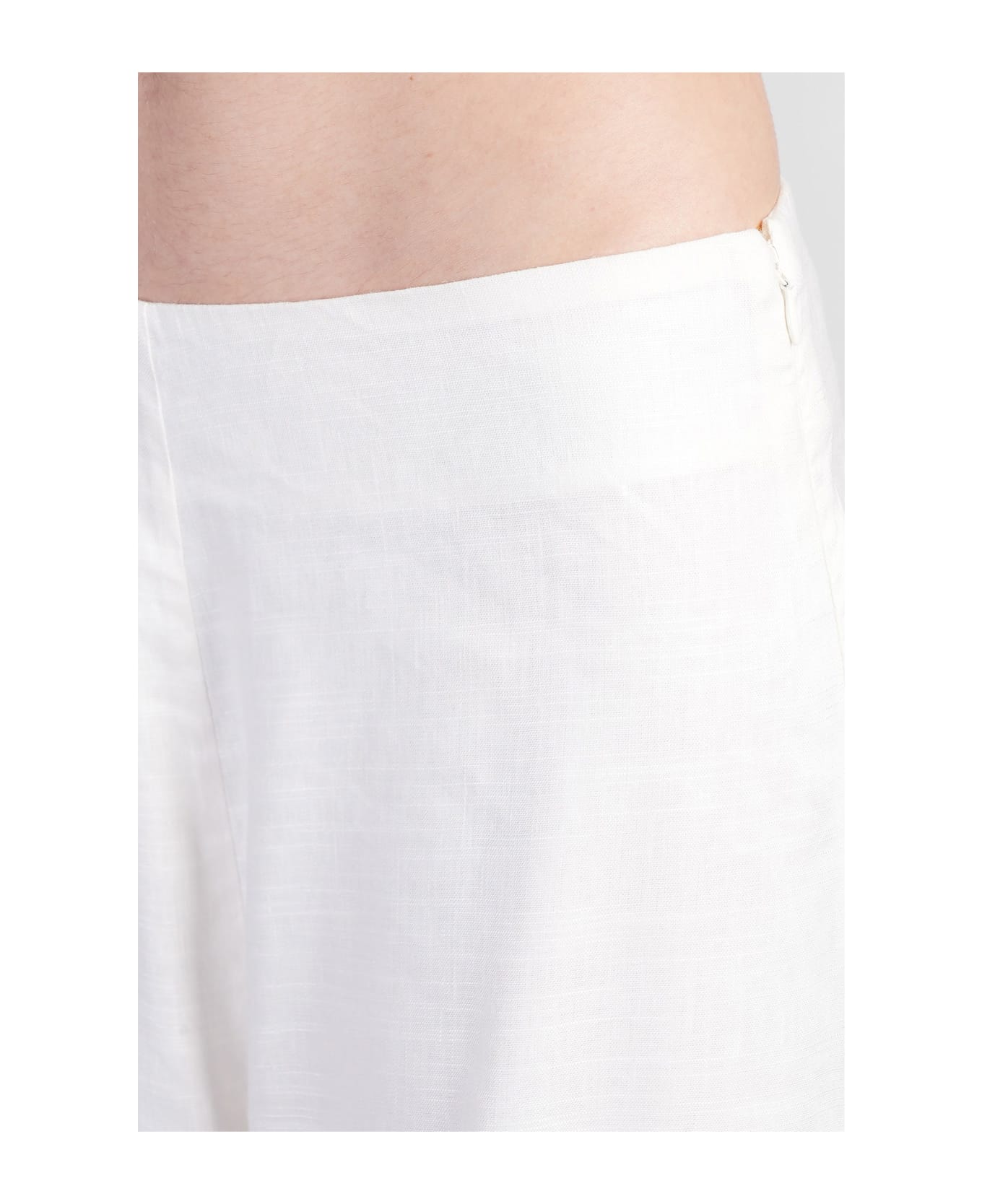 Cult Gaia Kora Pants In White Linen - white