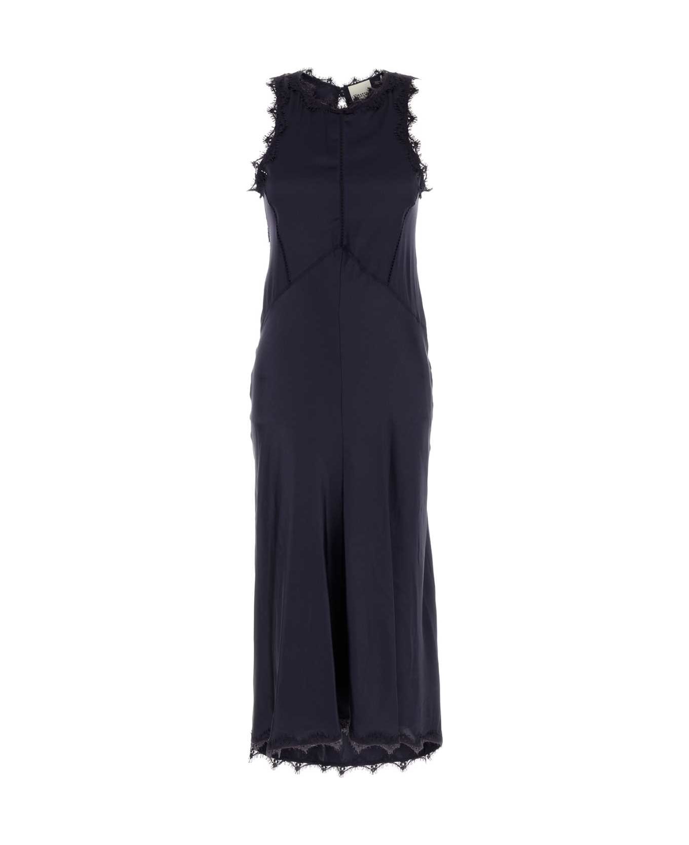 Isabel Marant Midnight Blue Satin Jadelia Dress - BLACKMIDNIGHT