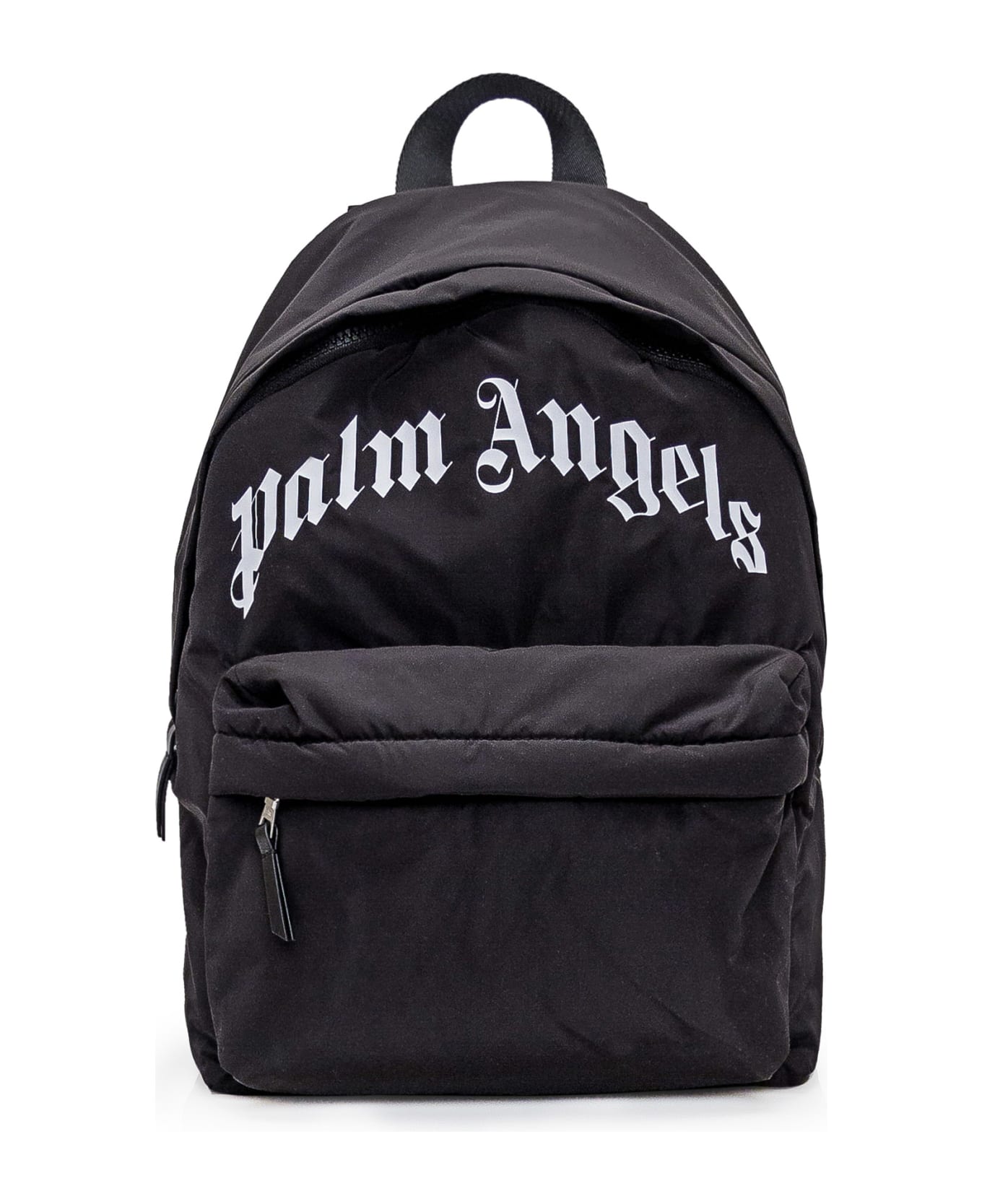 Palm Angels Logo Backpack - BLACK WHITE