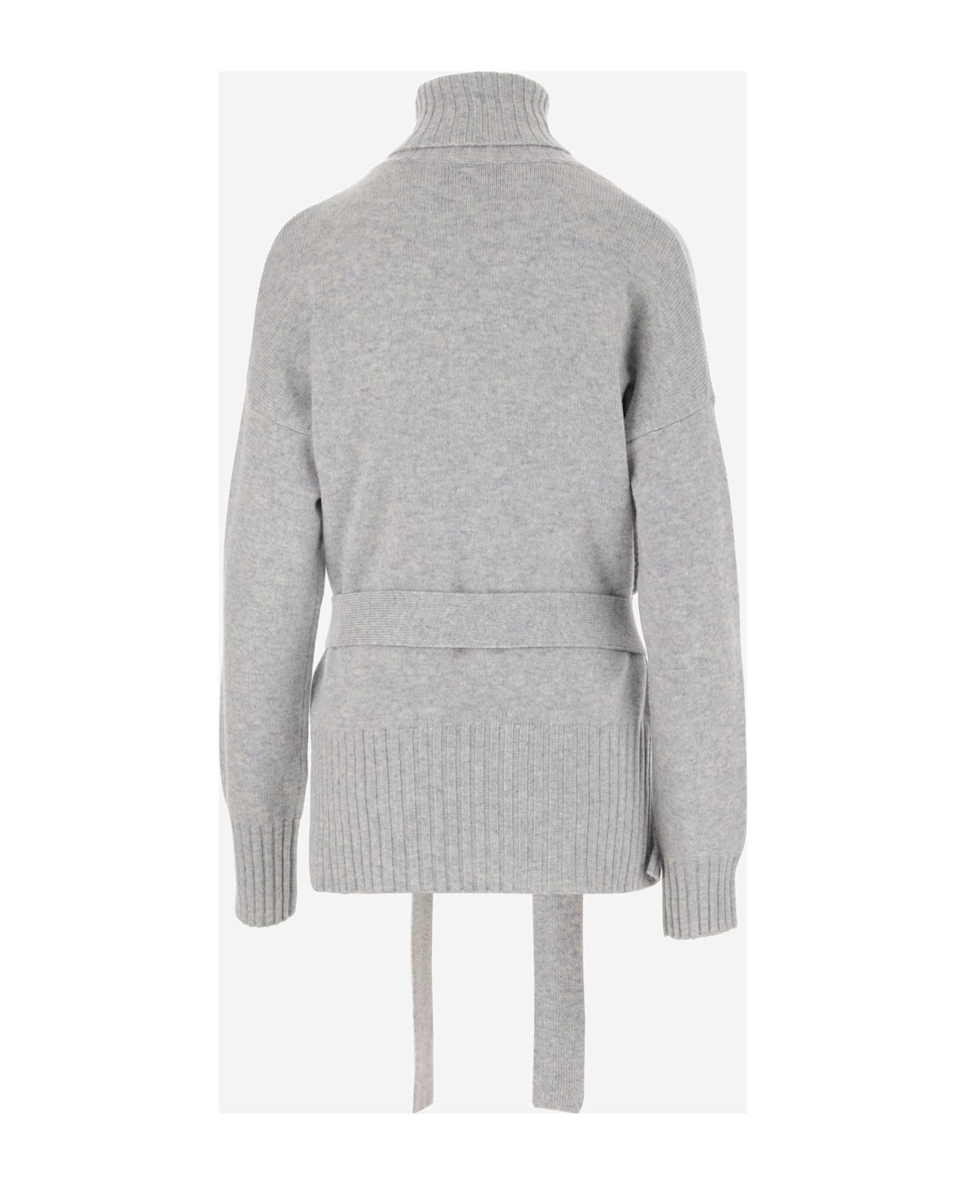 Wild Cashmere Wool Blend Sweater - Grey