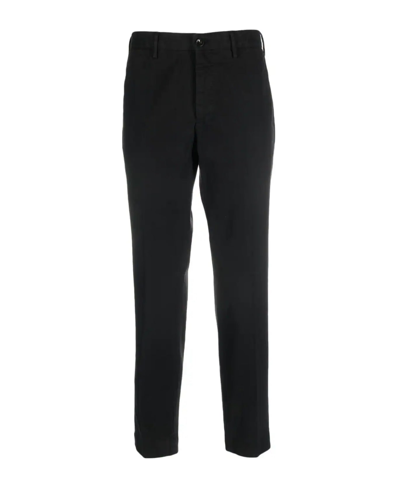 Incotex Black Stretch-cotton Trousers - Black