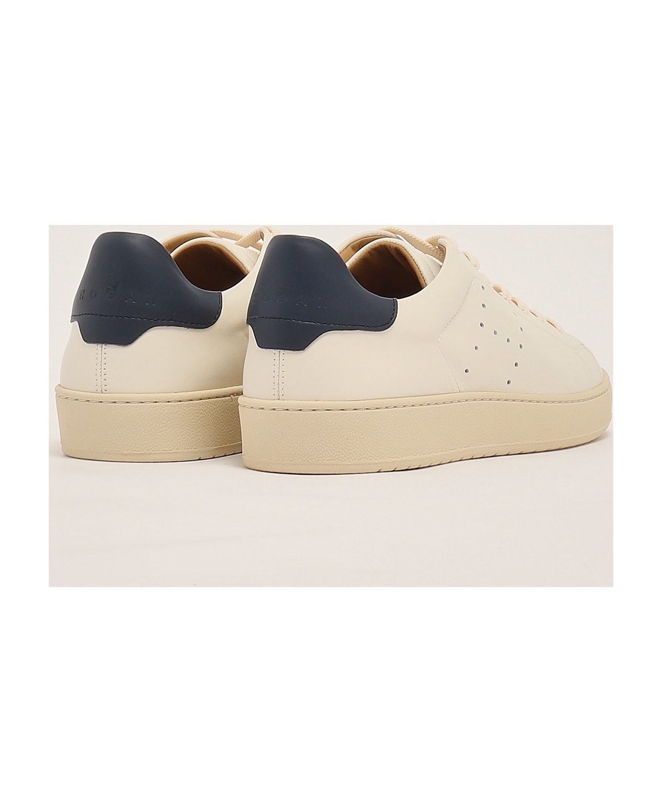 Hogan H672 H Fori Pelle Nappata Sneaker - BURRO-TAB BLU