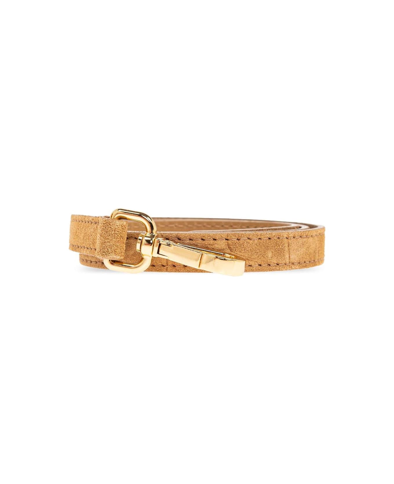 Jacquemus Chiquito Buckle Detailed Medium Top Handle Bag - Camel