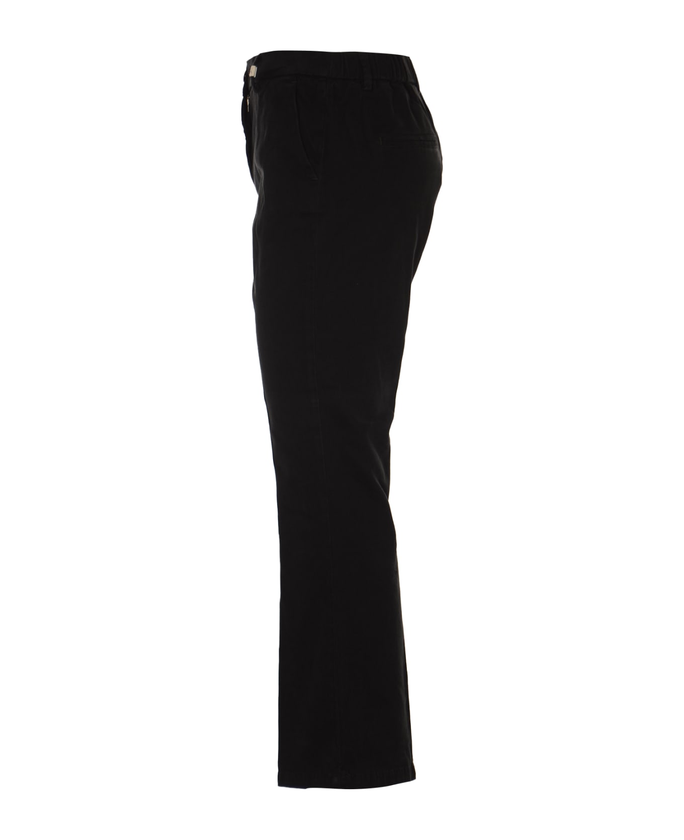 Myths Button Fitted Trousers - Black