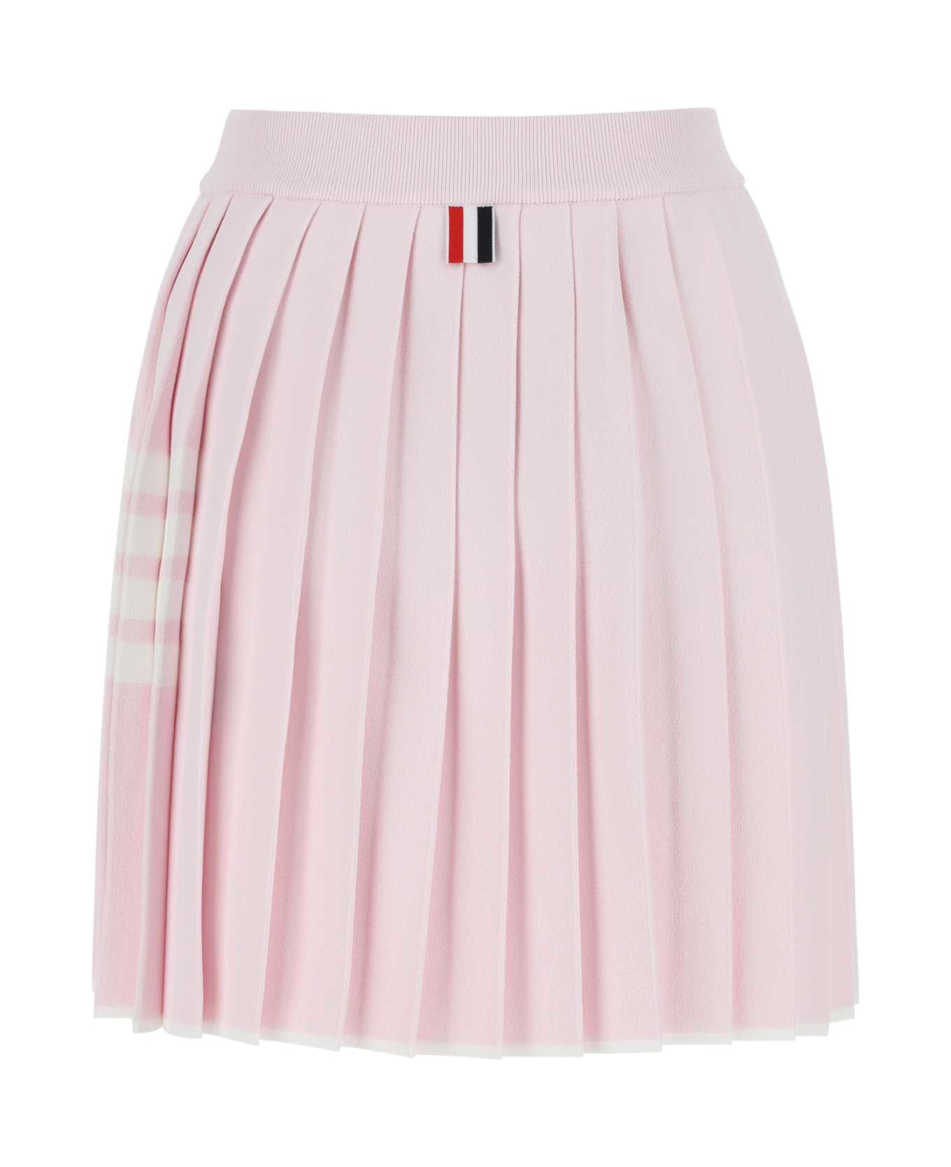 Thom Browne Pastel Pink Viscose Blend Mini Skirt - 680