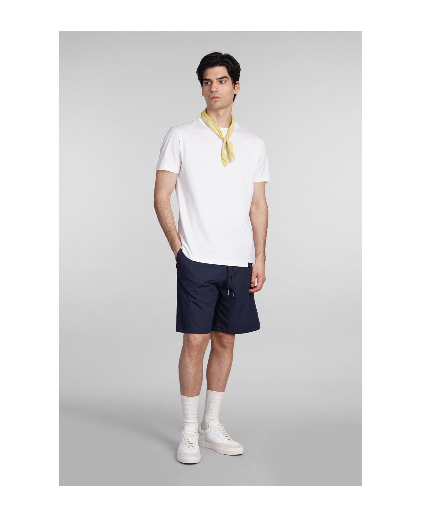 Low Brand Combo Shorts In Blue Cotton - blue