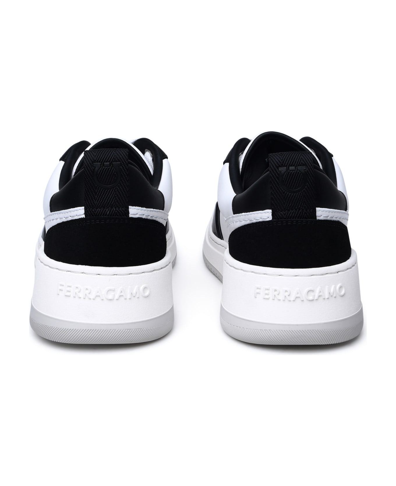 Ferragamo Two-tone Leather Sneakers - BLACK スニーカー