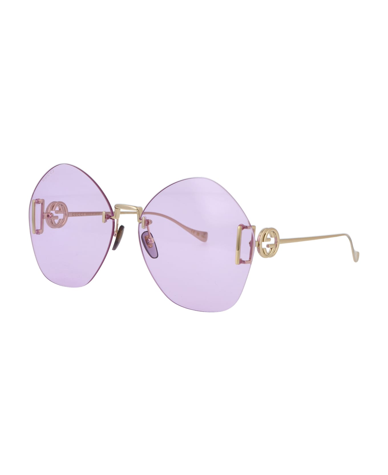 Gucci Eyewear Gg1203s Sunglasses - 001 GOLD GOLD VIOLET サングラス