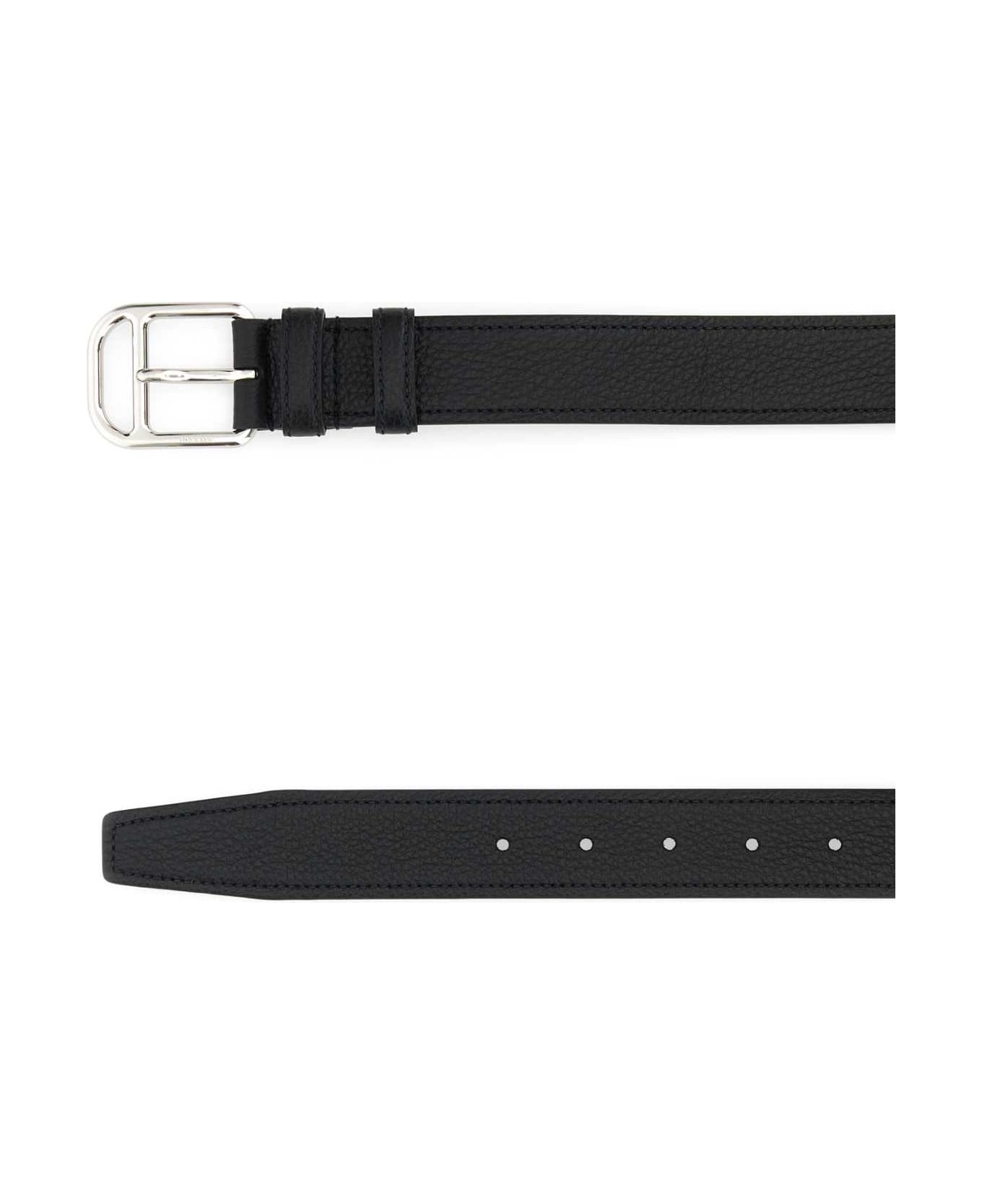 Prada Black Leather Belt - NERO