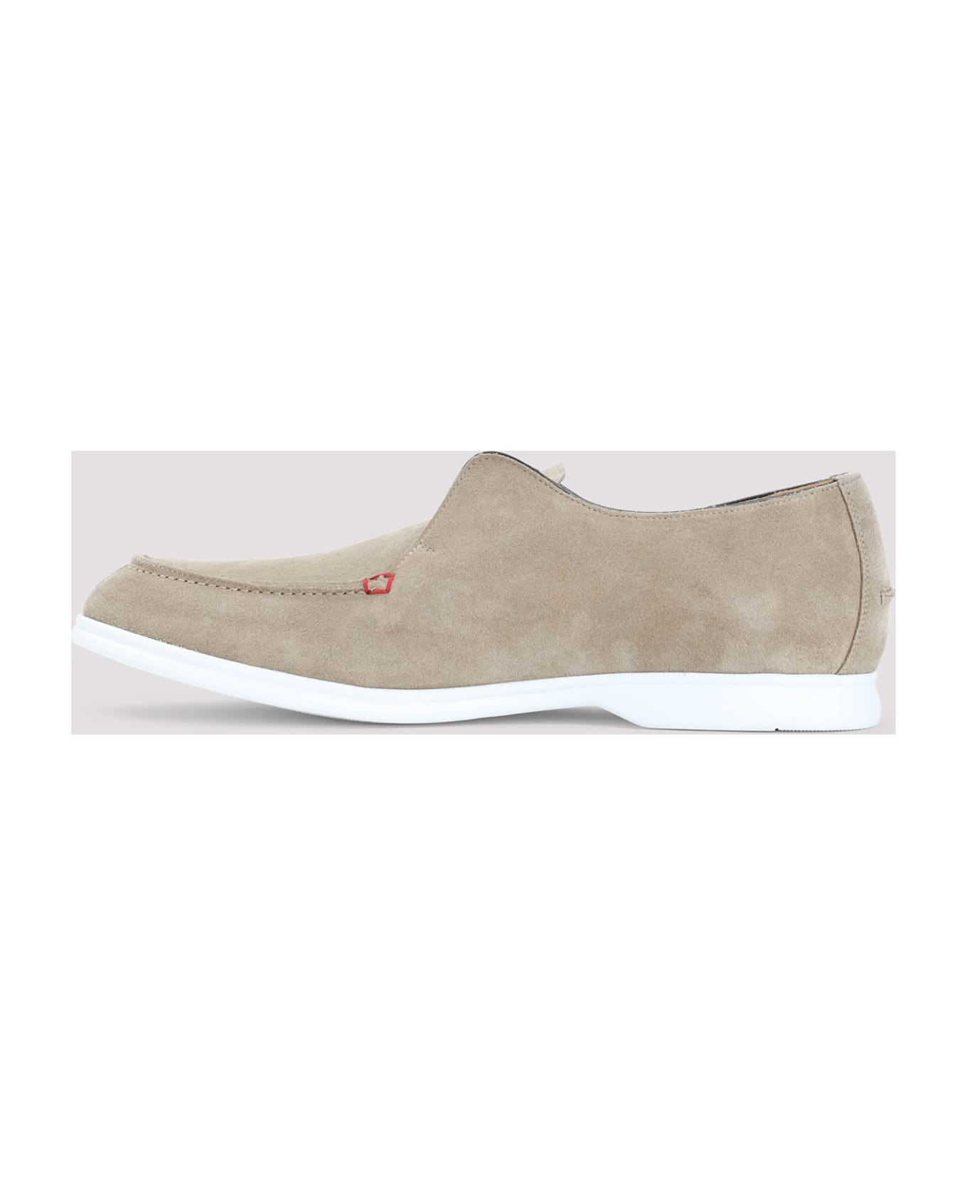 Kiton Calf Leather Loafers - Beige