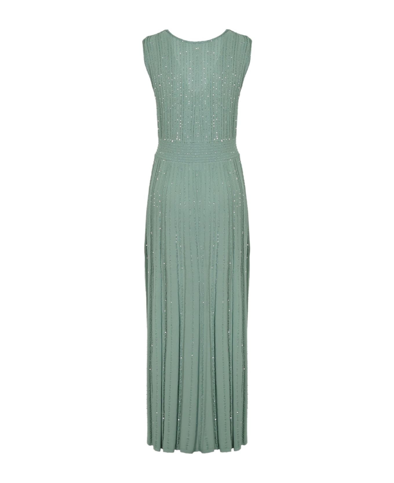 D.Exterior Dress In Viscose And Sequins - Aloe