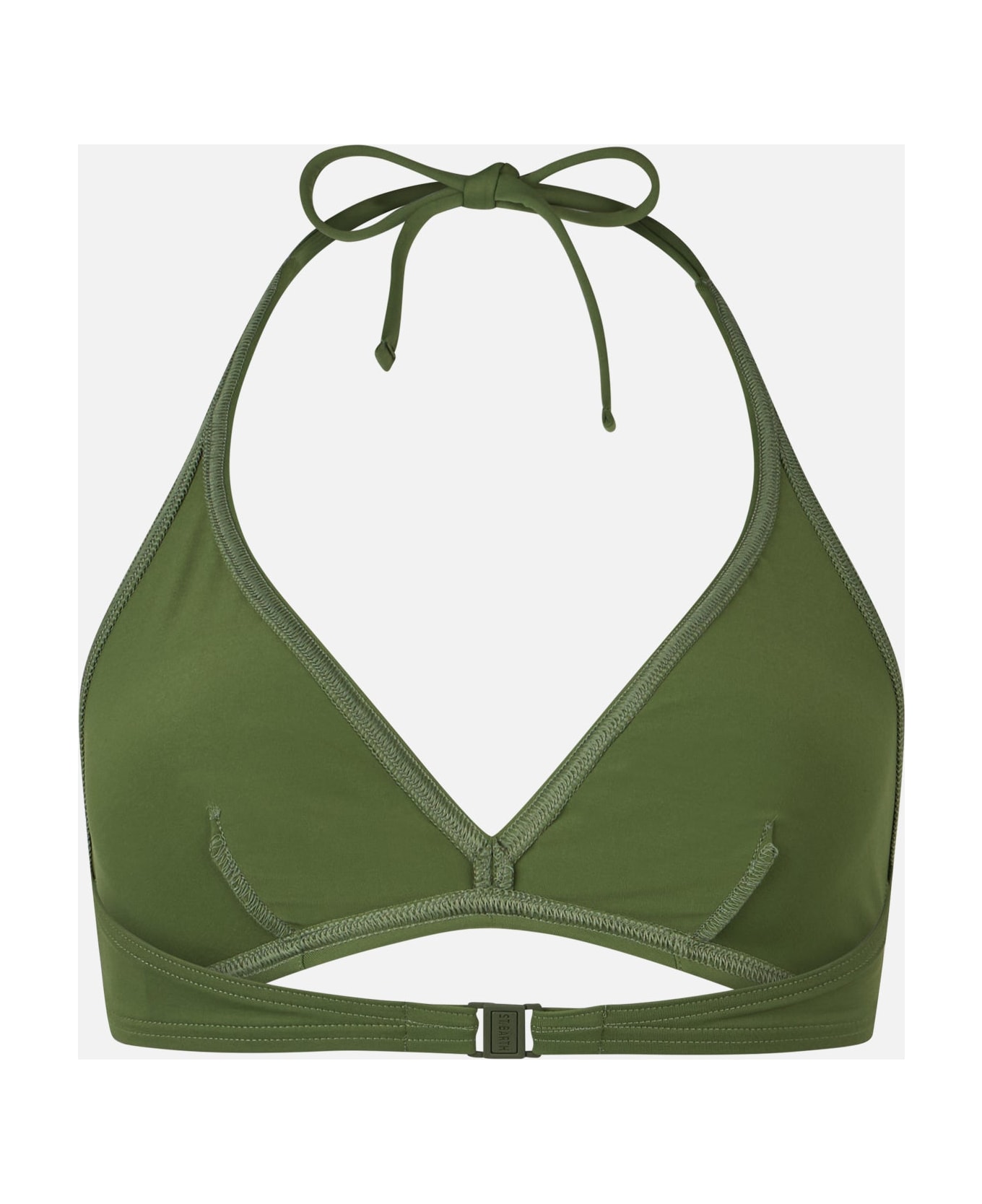 MC2 Saint Barth Woman Triangle Bralette Military Top Gaia - GREEN