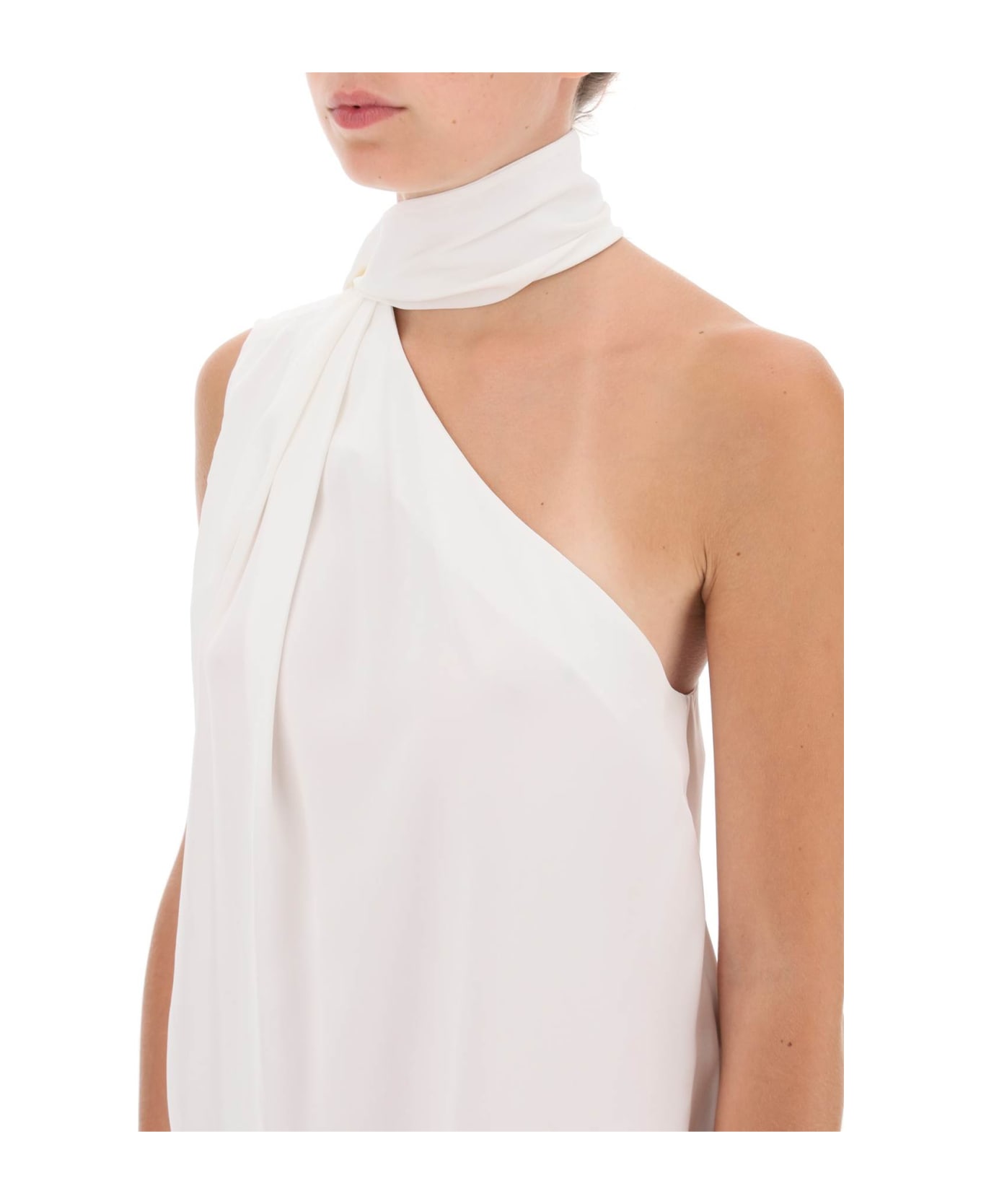 Stella McCartney One-shoulder Scarf Top - CREAM (White) Tシャツ