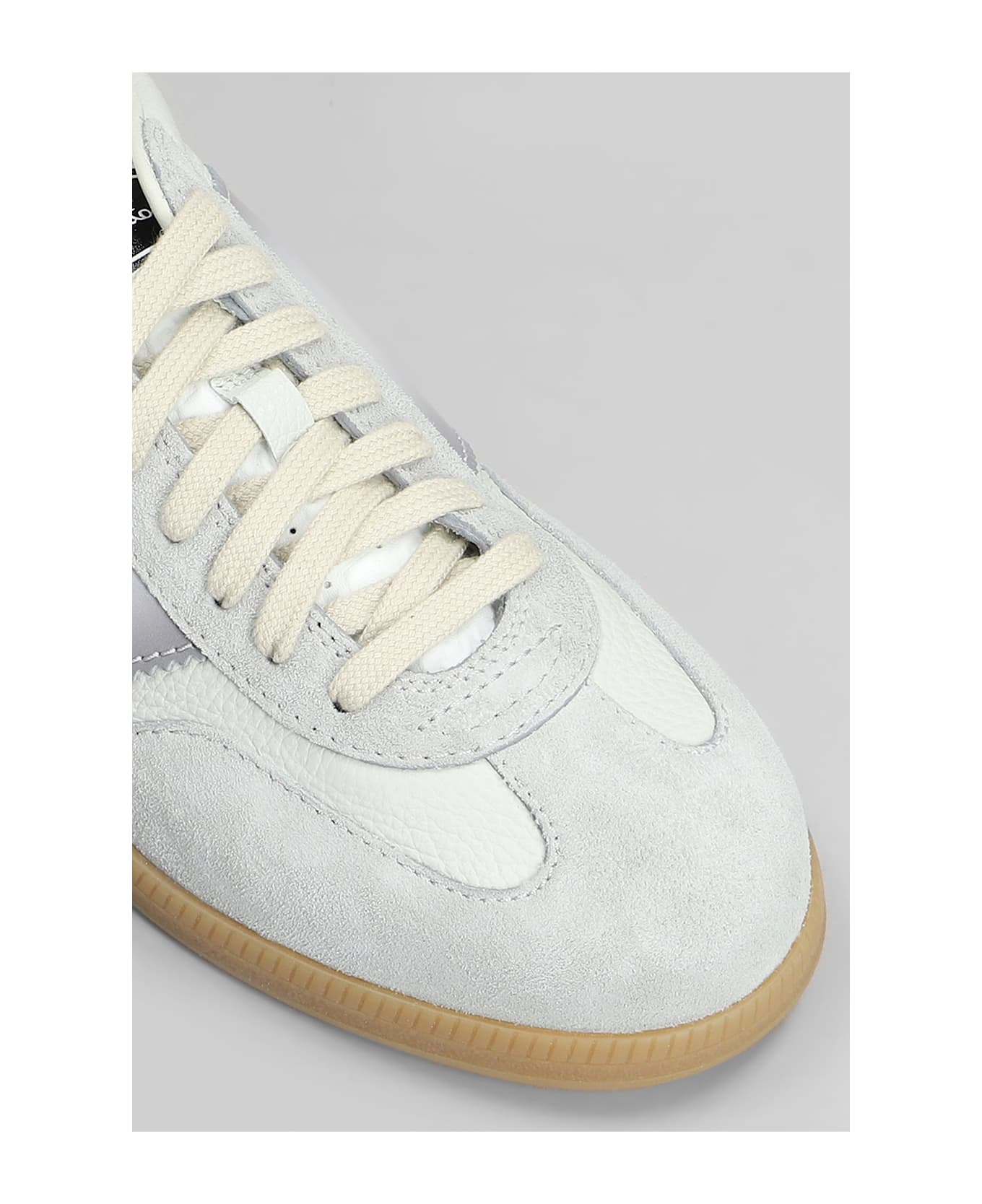 Santoni Dbs Sneakers In Grey Suede And Leather - grey