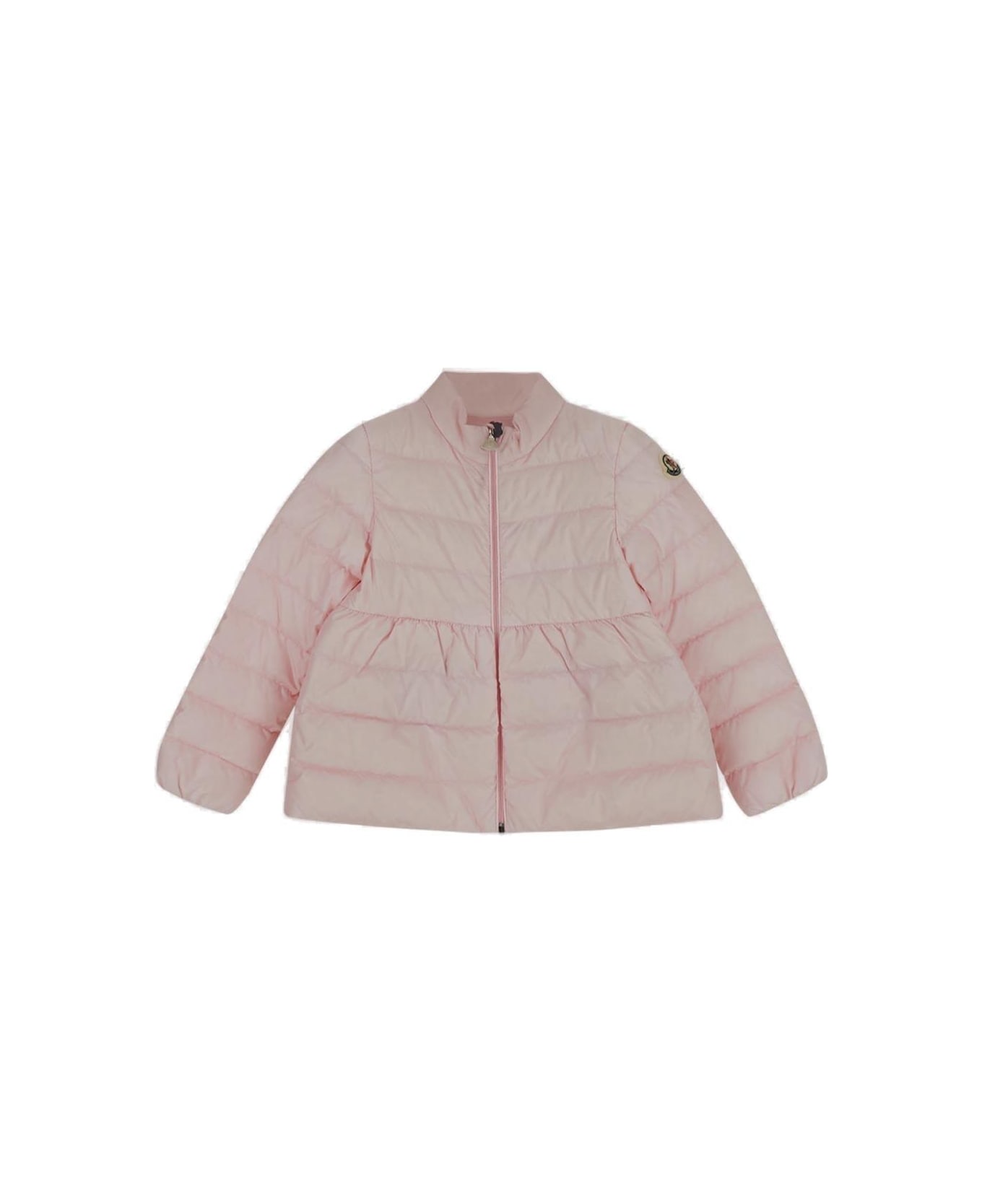 Moncler Padded-designed Zipped Jacket - Pink
