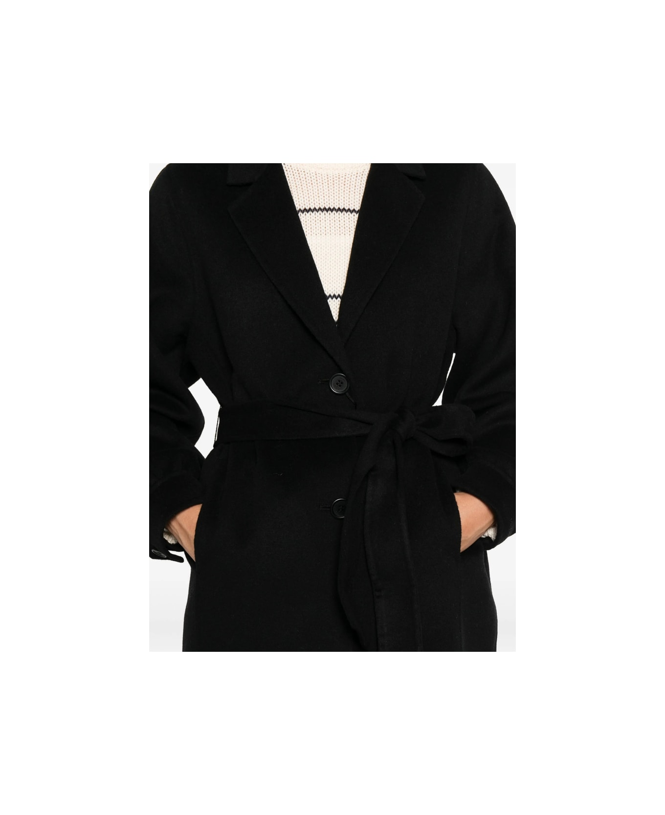 TwinSet Coat - BLACK