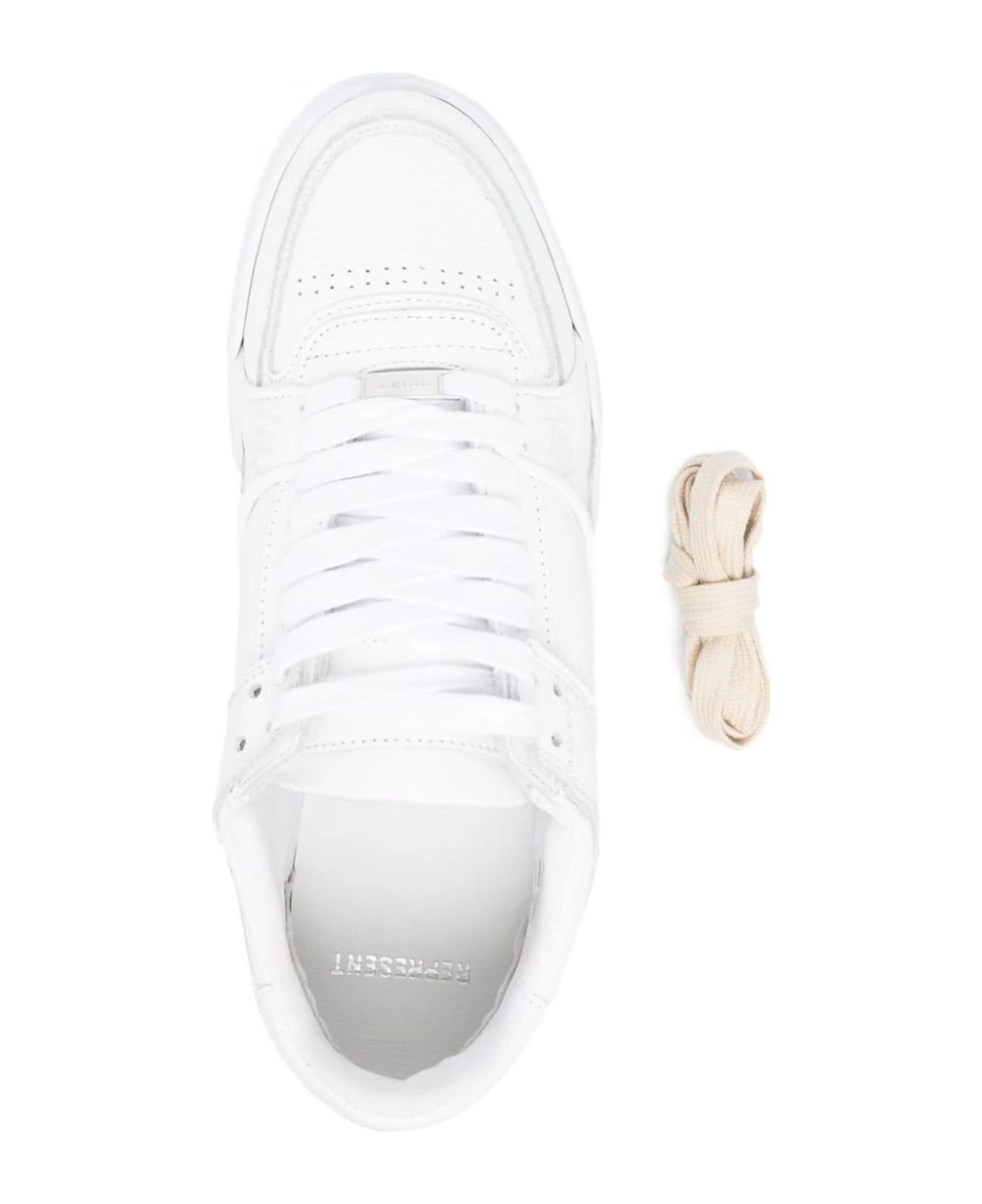 REPRESENT White Calf Leather Apex Sneakers Sneakers - FLAT WHITE