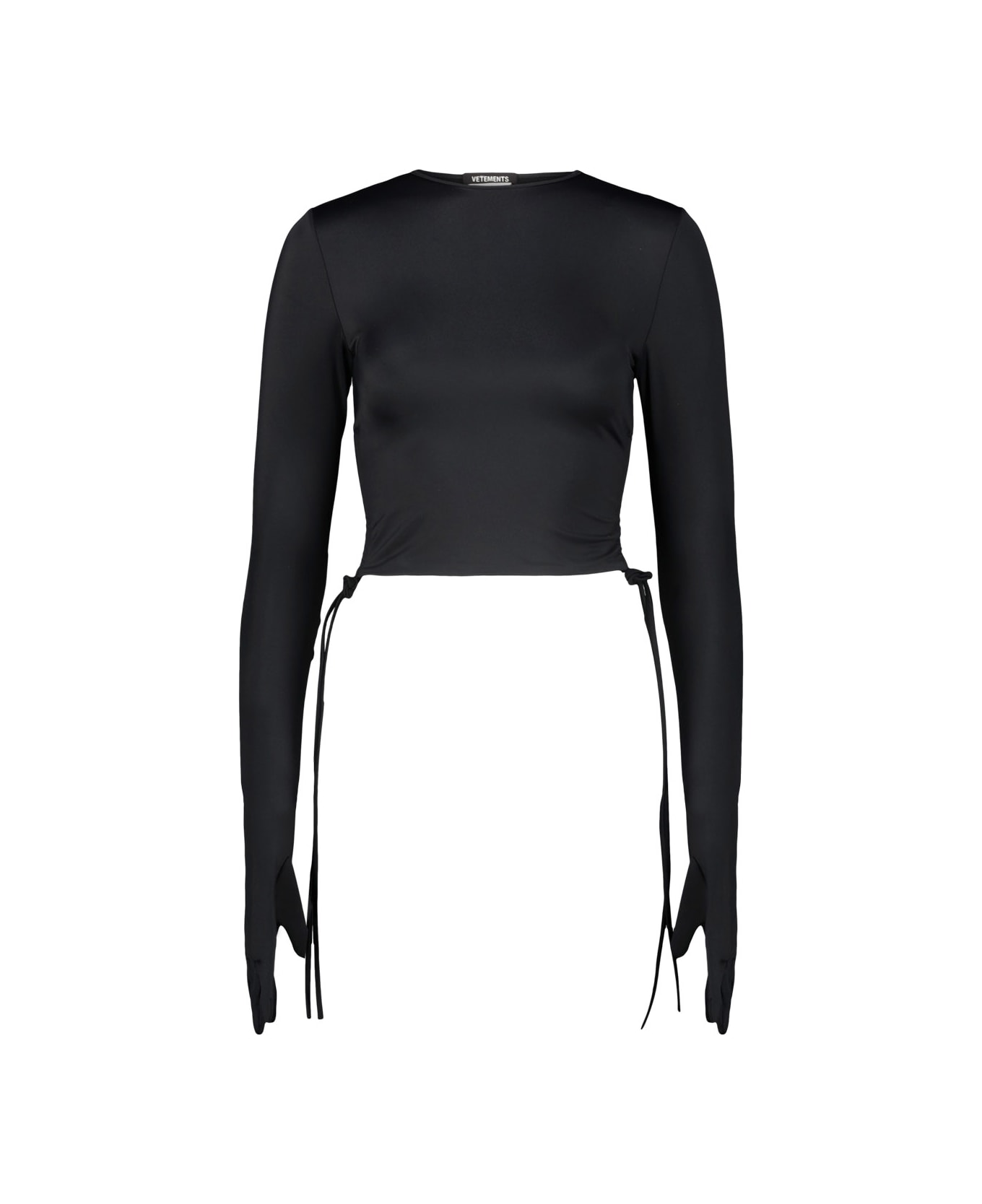 VETEMENTS Cropped Styling Top - Black