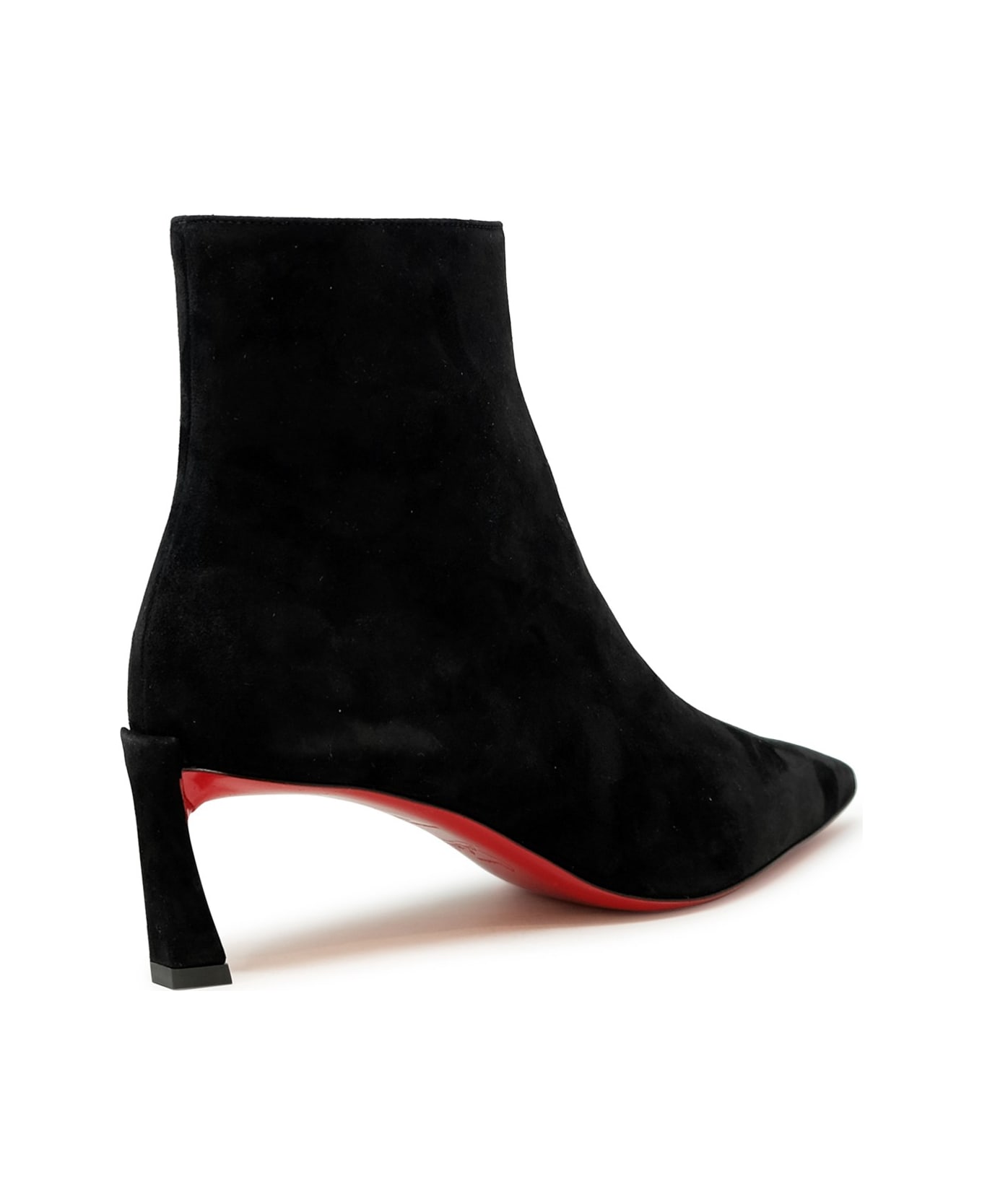 Christian Louboutin Black Veau Velours Condora Booty 55 Boots - BLACK