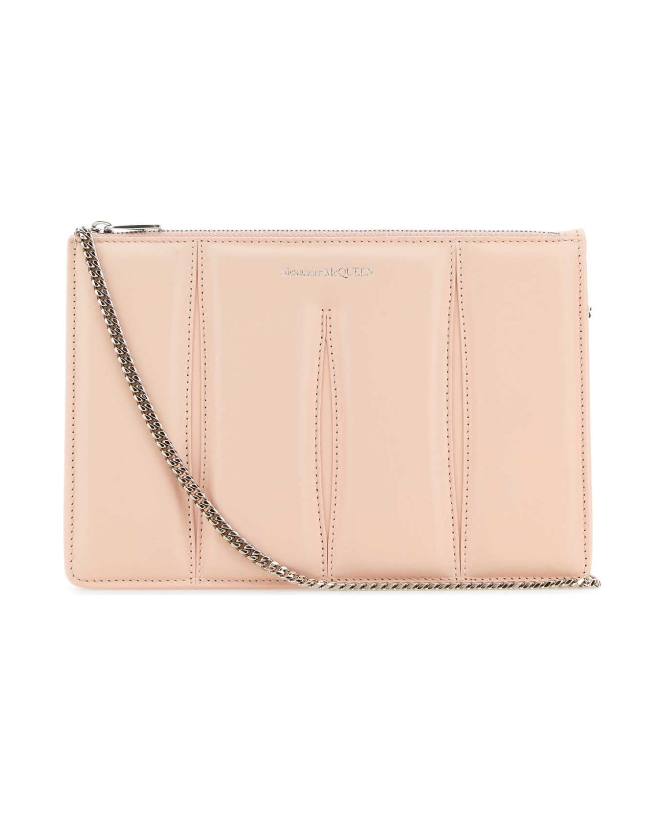Alexander McQueen Pastel Pink Leather Shoulder Bag - CLAY