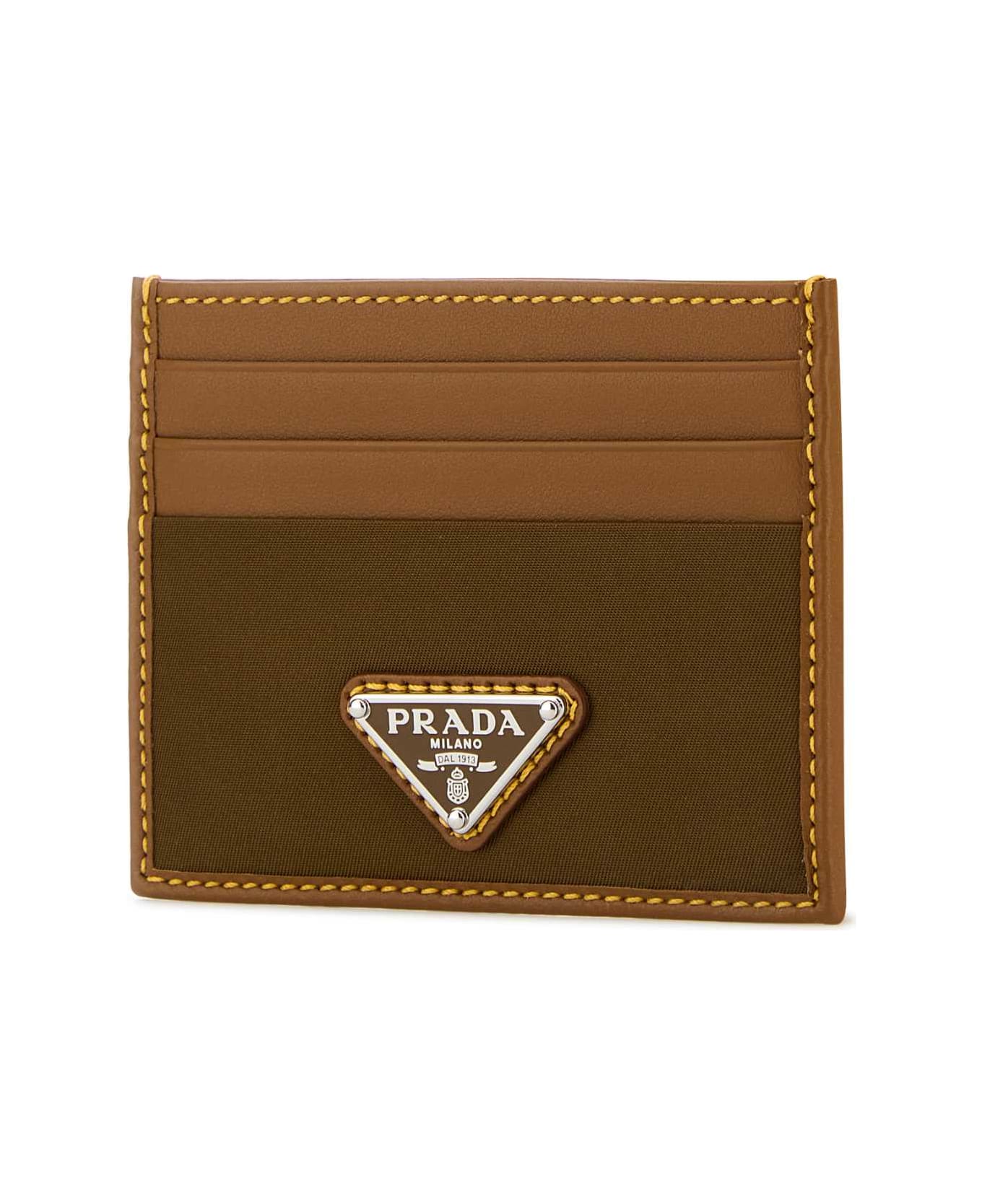 Prada Two-tone Leather And Nylon Card Holder - SUGHERO